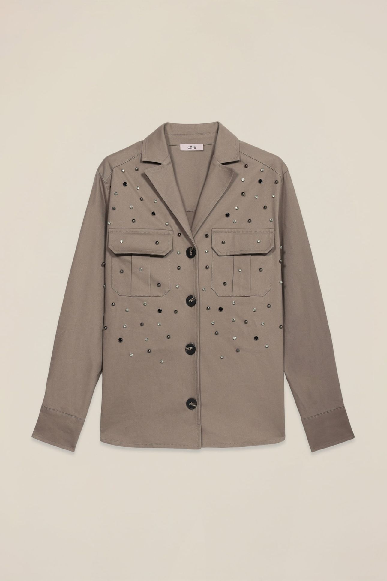 SHIRT JACKET WITH PATCH POCKETS BEIGE 3