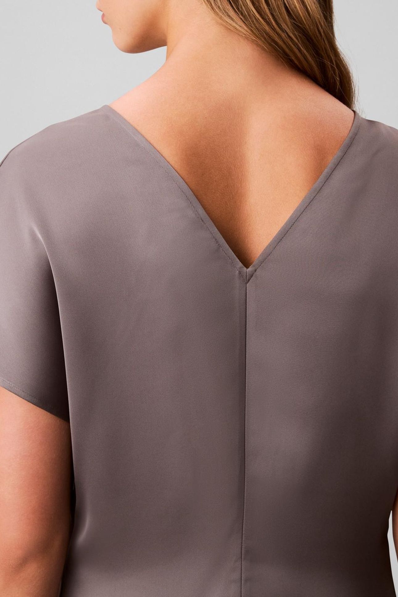 MATTE SHINE SATIN DRESS PEWTER 5