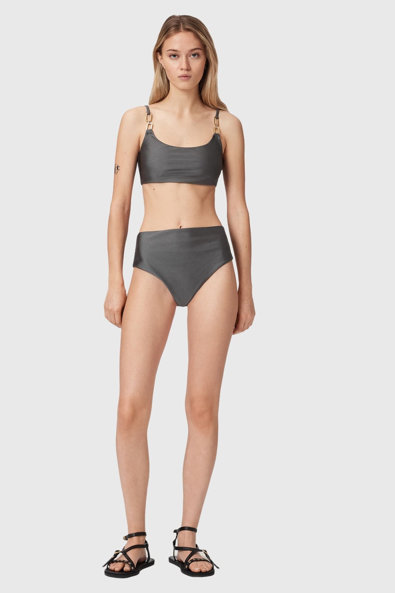TALARIA BIKINI TOP GUNMETAL GREY 1