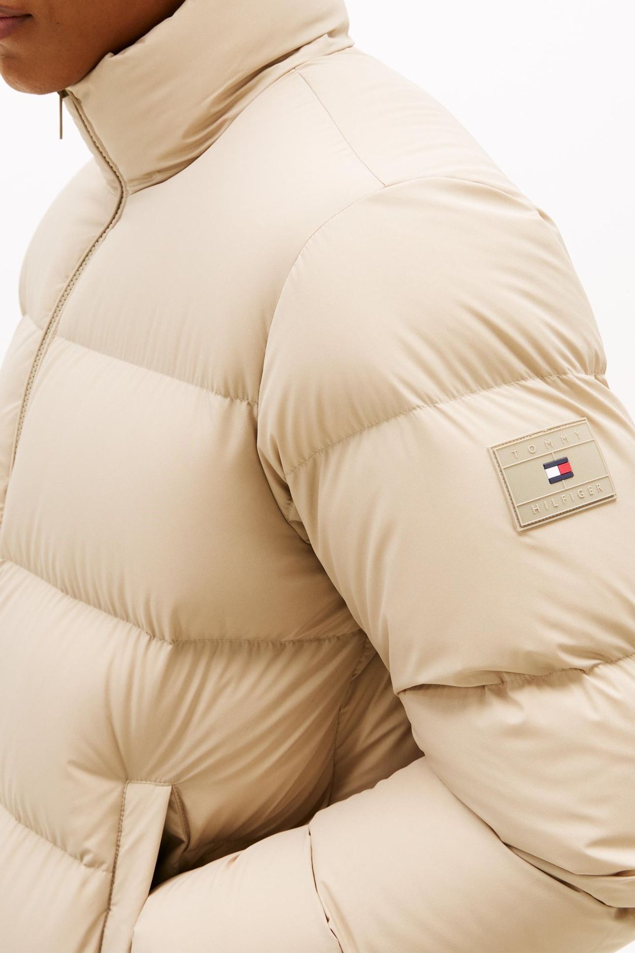 DOWN STAND PUFFER JACKET SANDALWOOD 5