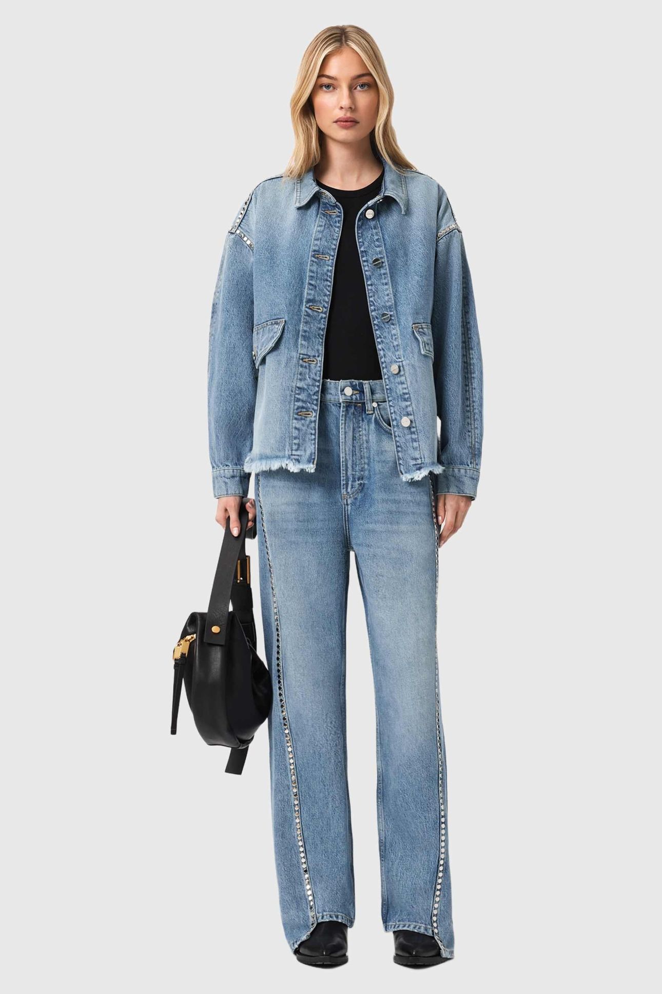 FRANKIE STUD JEAN VINTAGE INDIGO 6