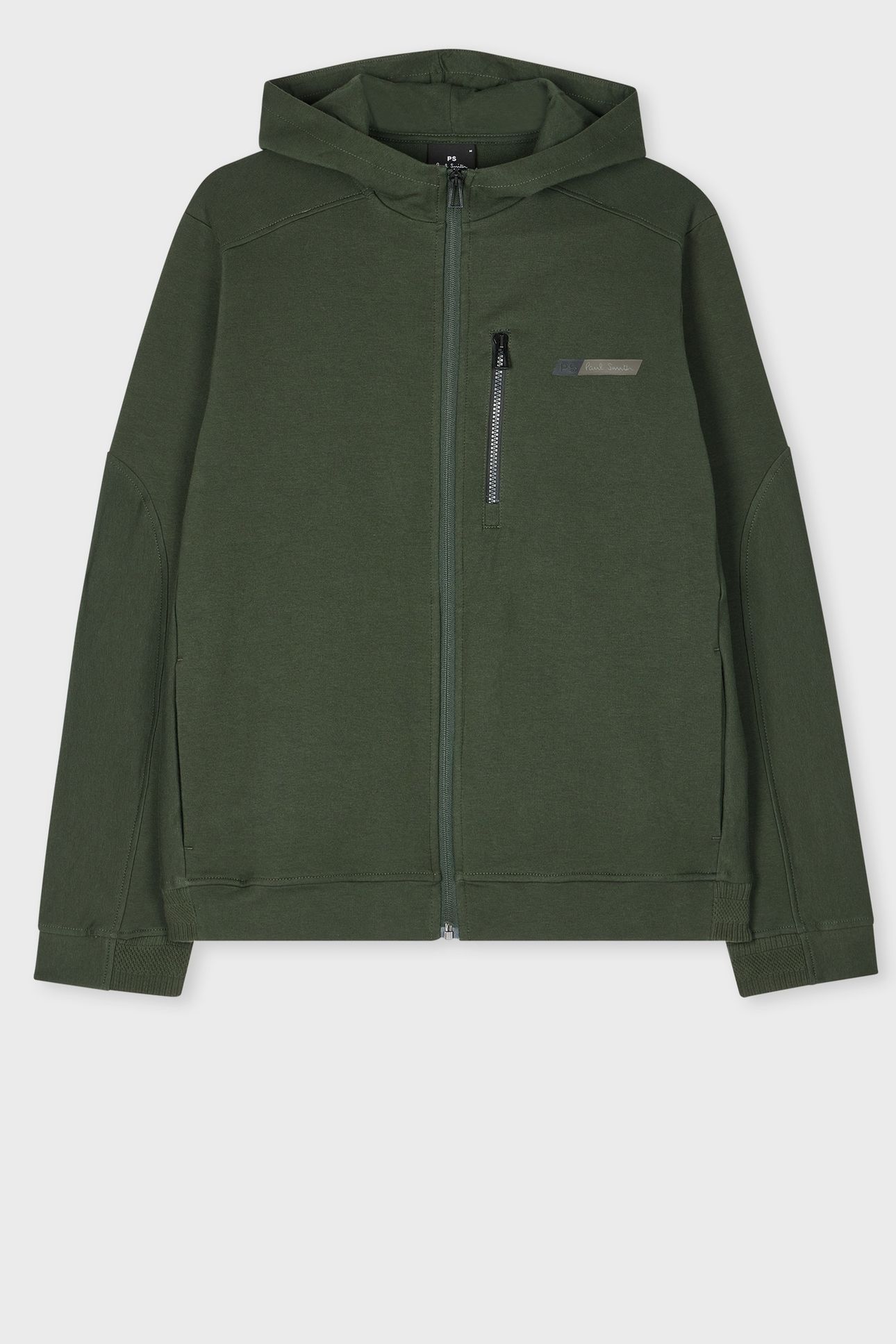 MENS REG FIT ZIP THRU HOODY VERY DARK GREEN 6