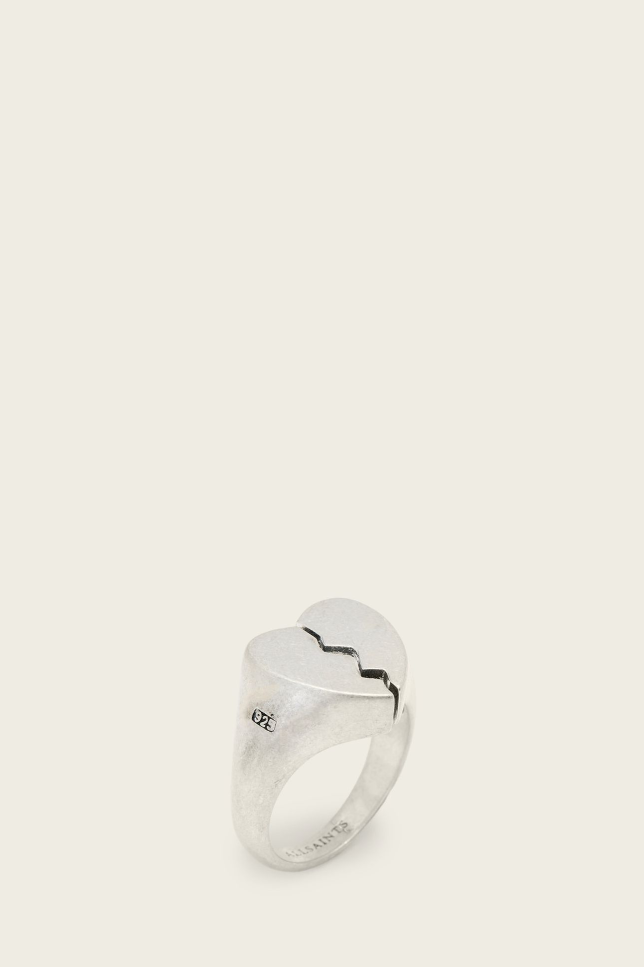 BROKEN HEART RING SILVER 1