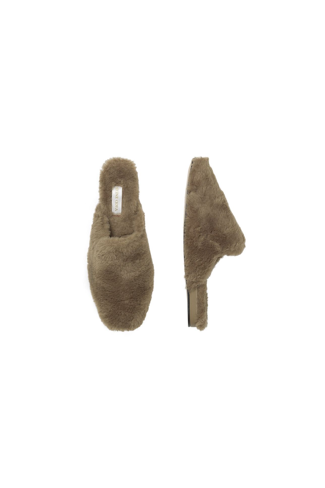 SAMIGA FAUX FUR SLIPPER BROWN 2
