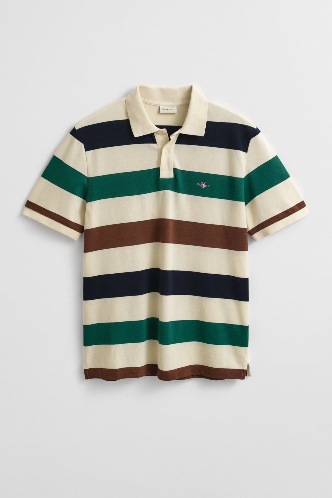 STRIPED SS POLO CREAM 3
