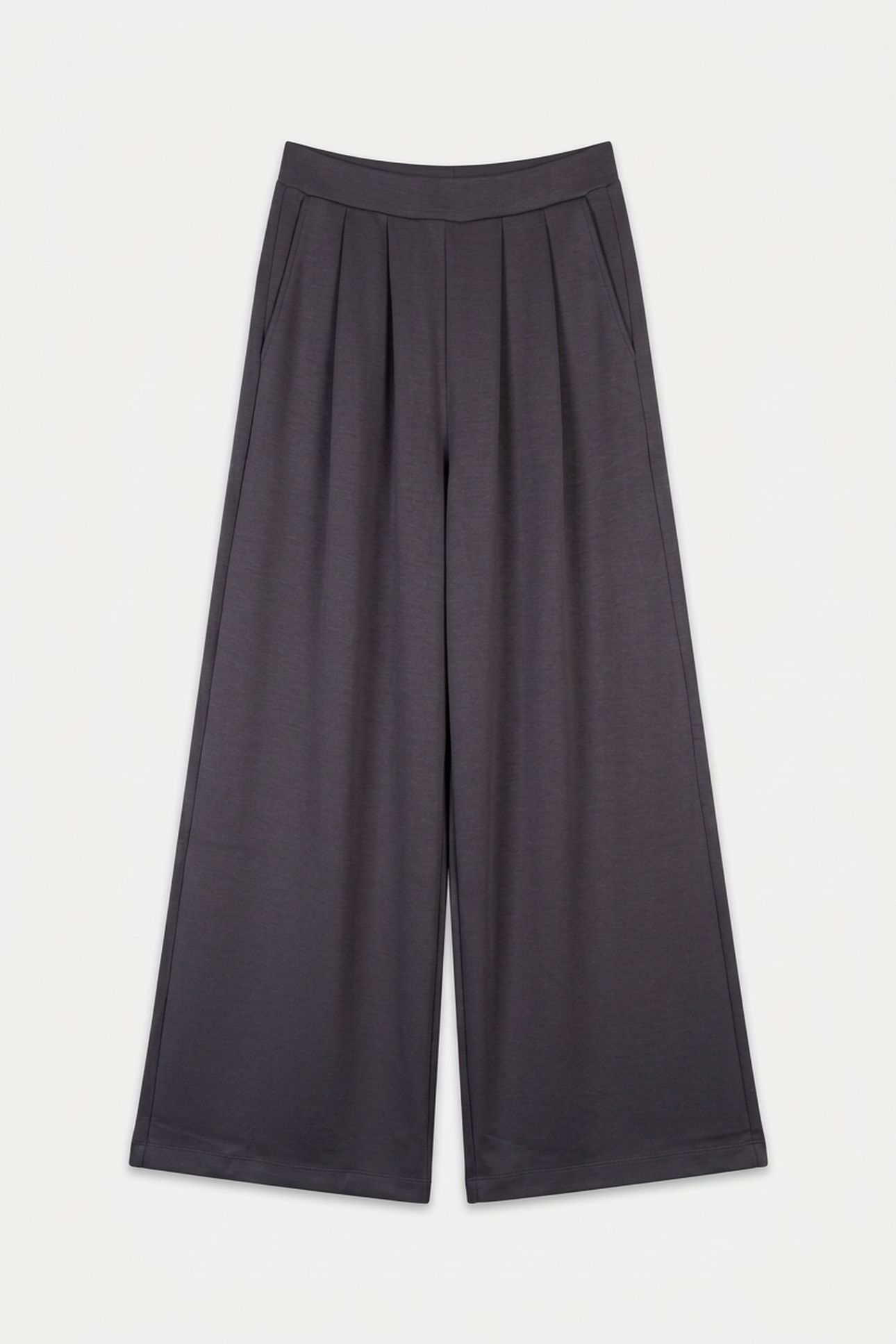 WIDE LEG DRAPE TROUSER CHARCOAL 3