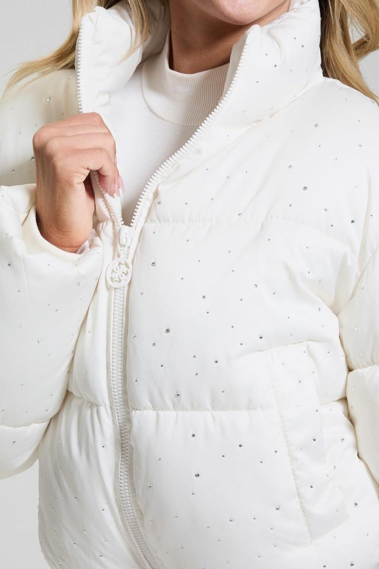 ANTONIA STRASS PUFFE CREAM WHITE 9