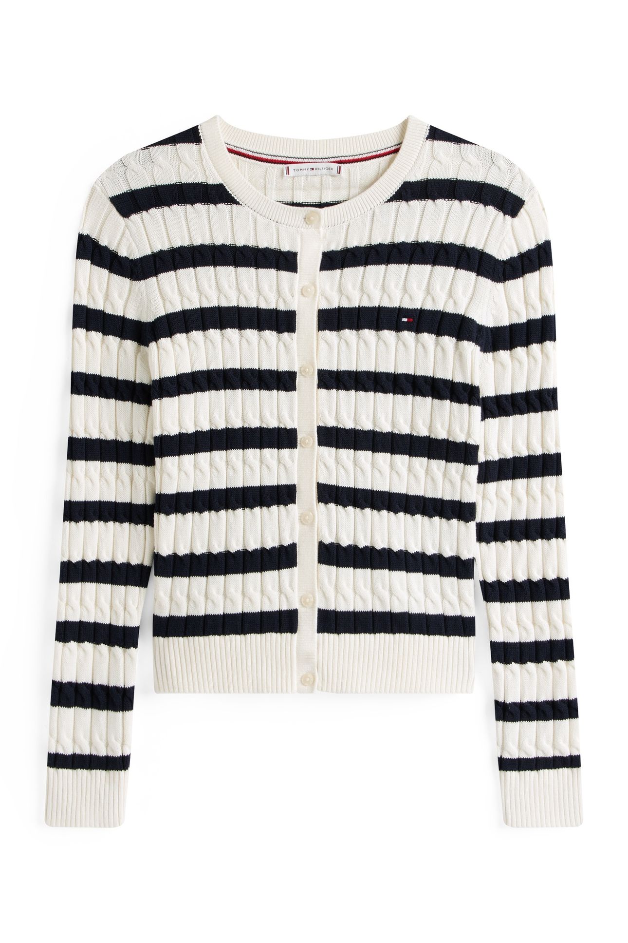 CO CABLE MID GG C-NECK IVORY SILK/DARK NIGHT NAVY 4