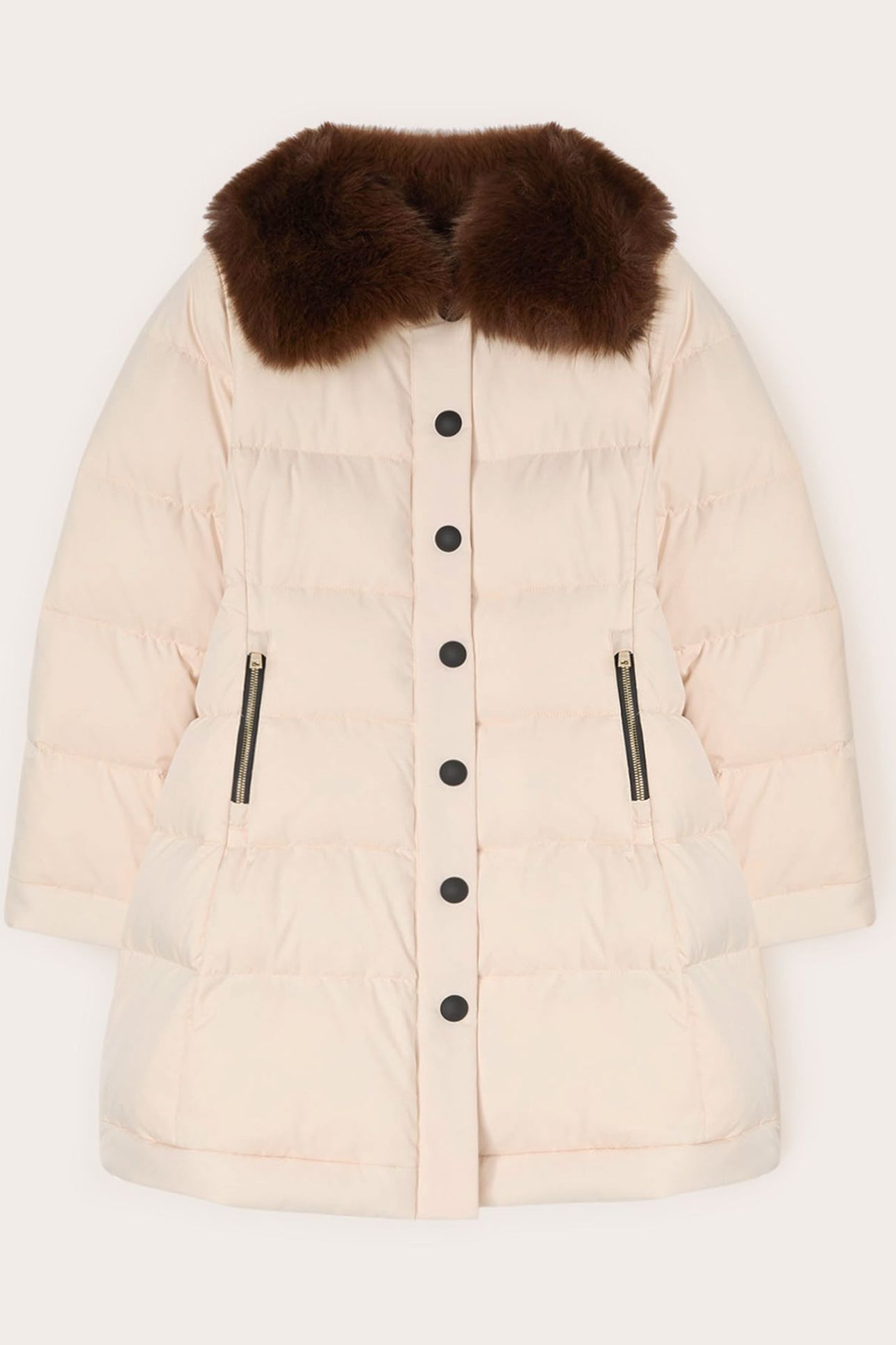LONG DOWN JACKET WITH HIGH COLLAR WHITE 5