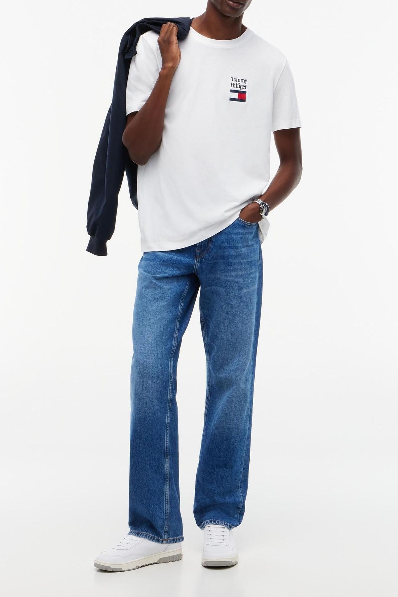 BRAND LOVE TEXT STACK TEE WHITE 1