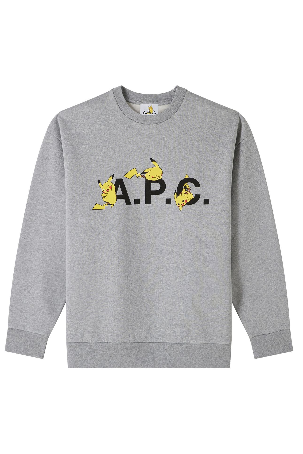 UNISEX SWEATSHIRT POKÉMON PIKACHU HEATHERED LIGHT GREY 2