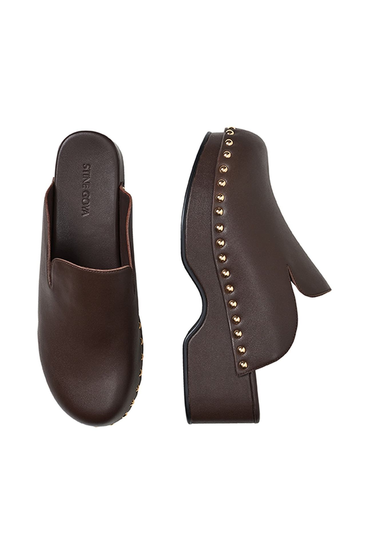 STOCKHOLM CLOG MULE CHOCOLATE 3