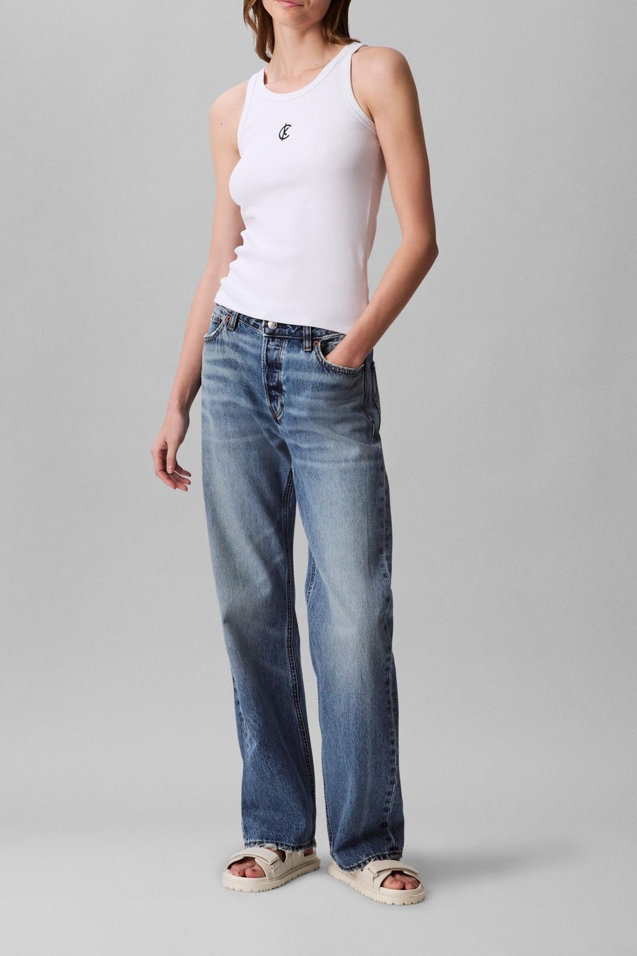SL COTTON CONTOUR RIB BRILLIANT WHITE 3