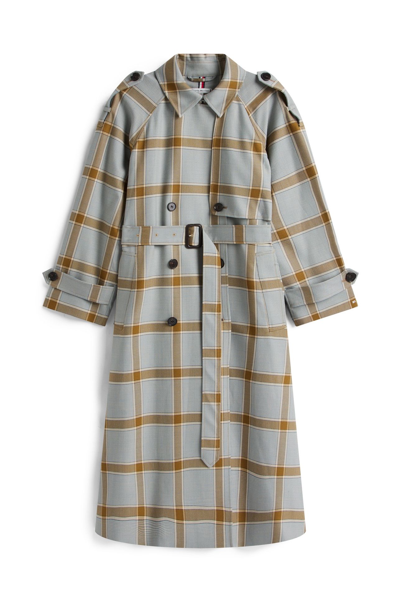 LIGHT WOOL CHECK RELAXED COAT HOUNDSTOOTH FLANNEL/SAFARI CAN 4
