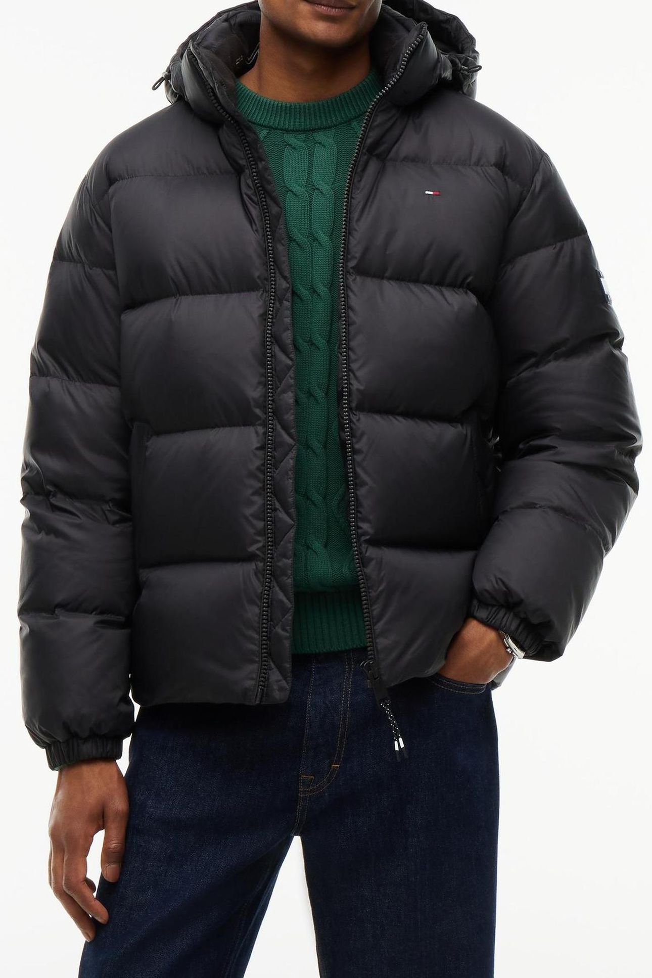 TJM ESSENTIAL DOWN JACKET BLACK 1