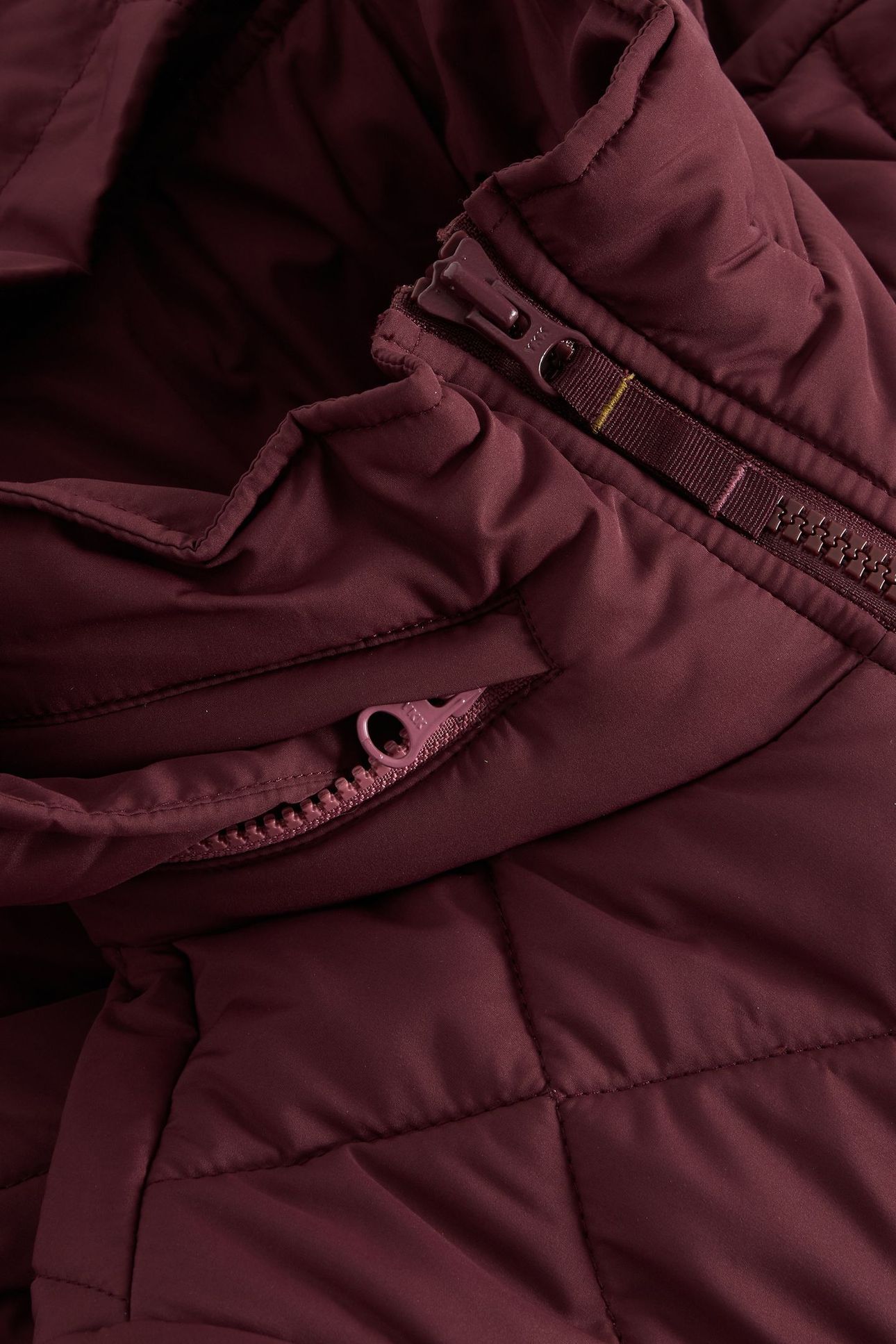 EMILIA QUILTED COAT DARK PLUM 6
