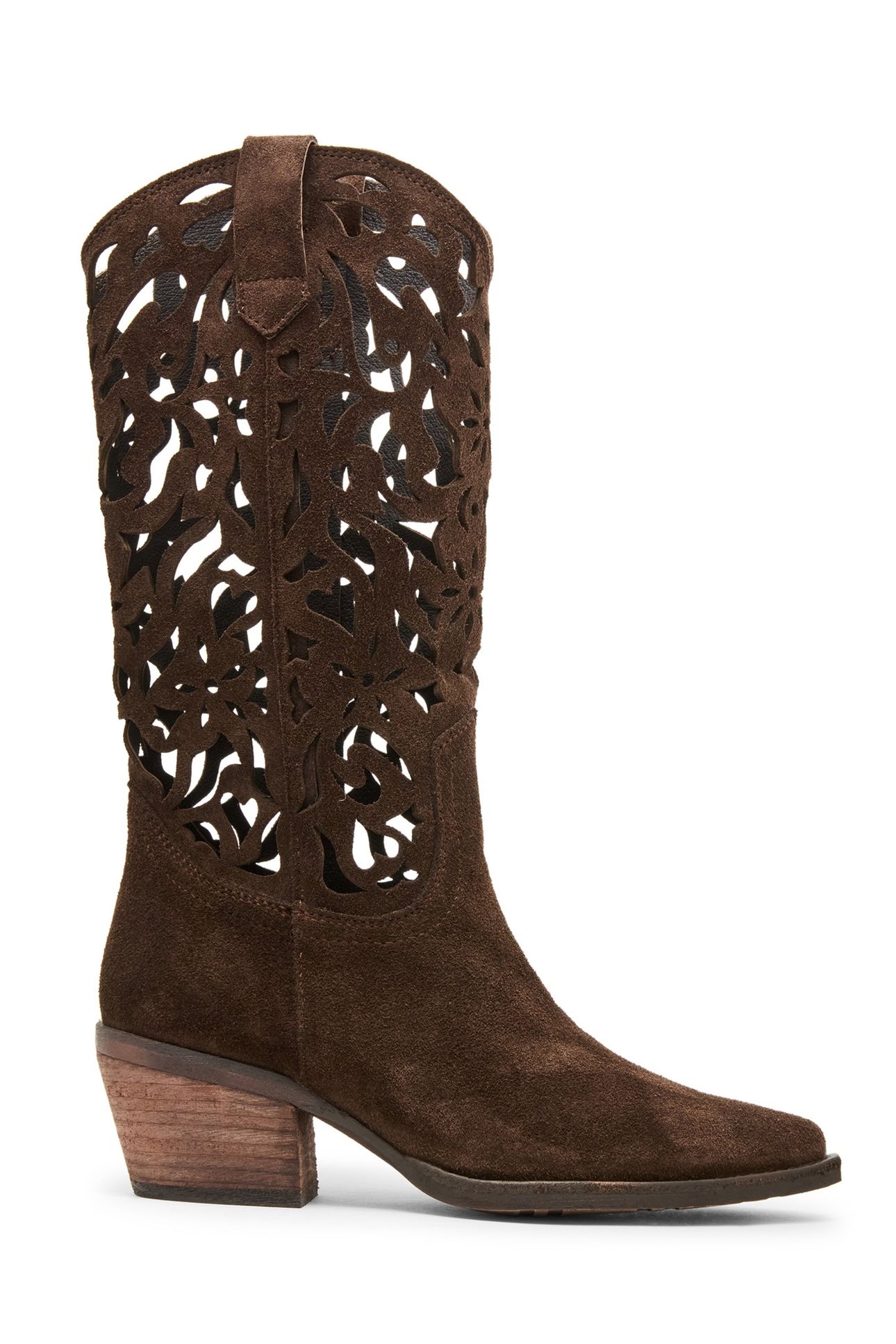 ALBANY-CUTOUT BOOTS BROWN SUEDE 1