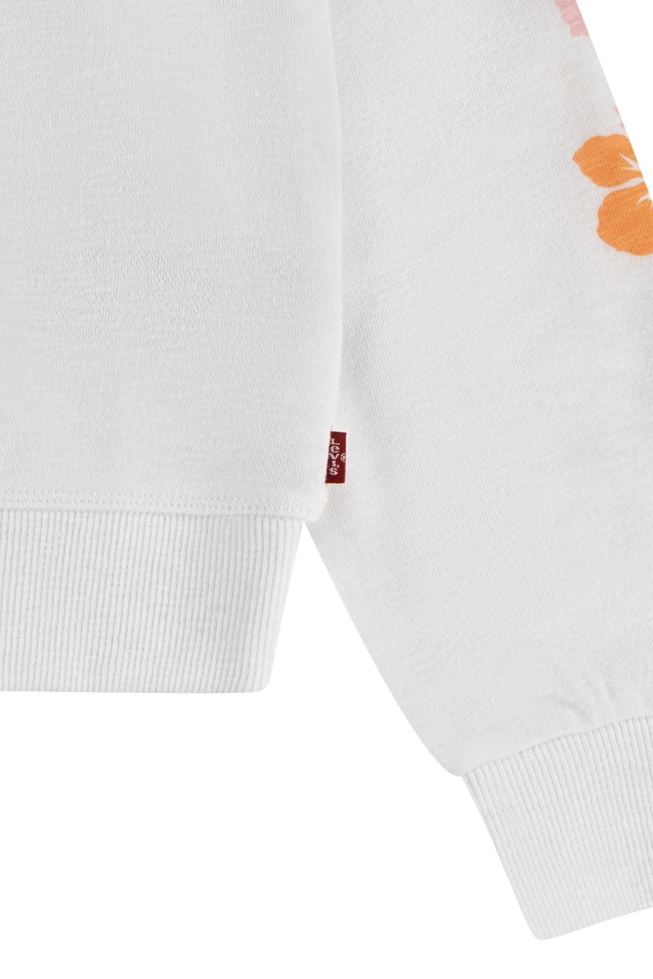 GIRLS LEVIS HIBISCUS HOODIE BRIGHT WHITE 4