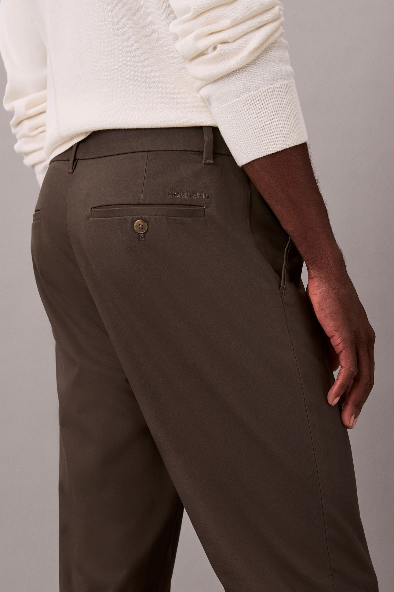 SLIM TAPERED SATEEN BELUGA 4