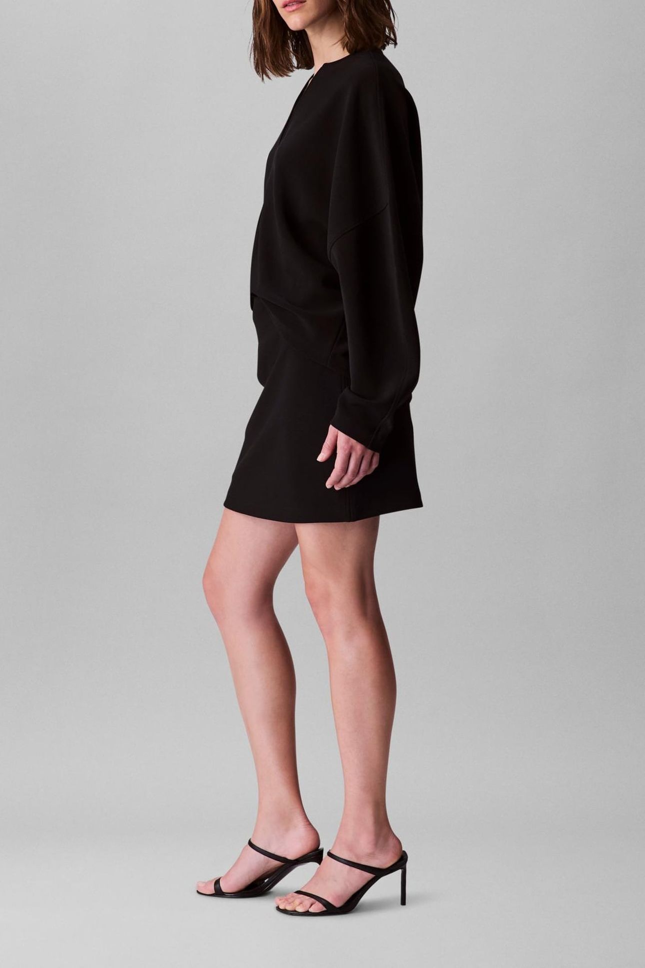 TAILORED KNIT MINI SKIRT BLACK 4