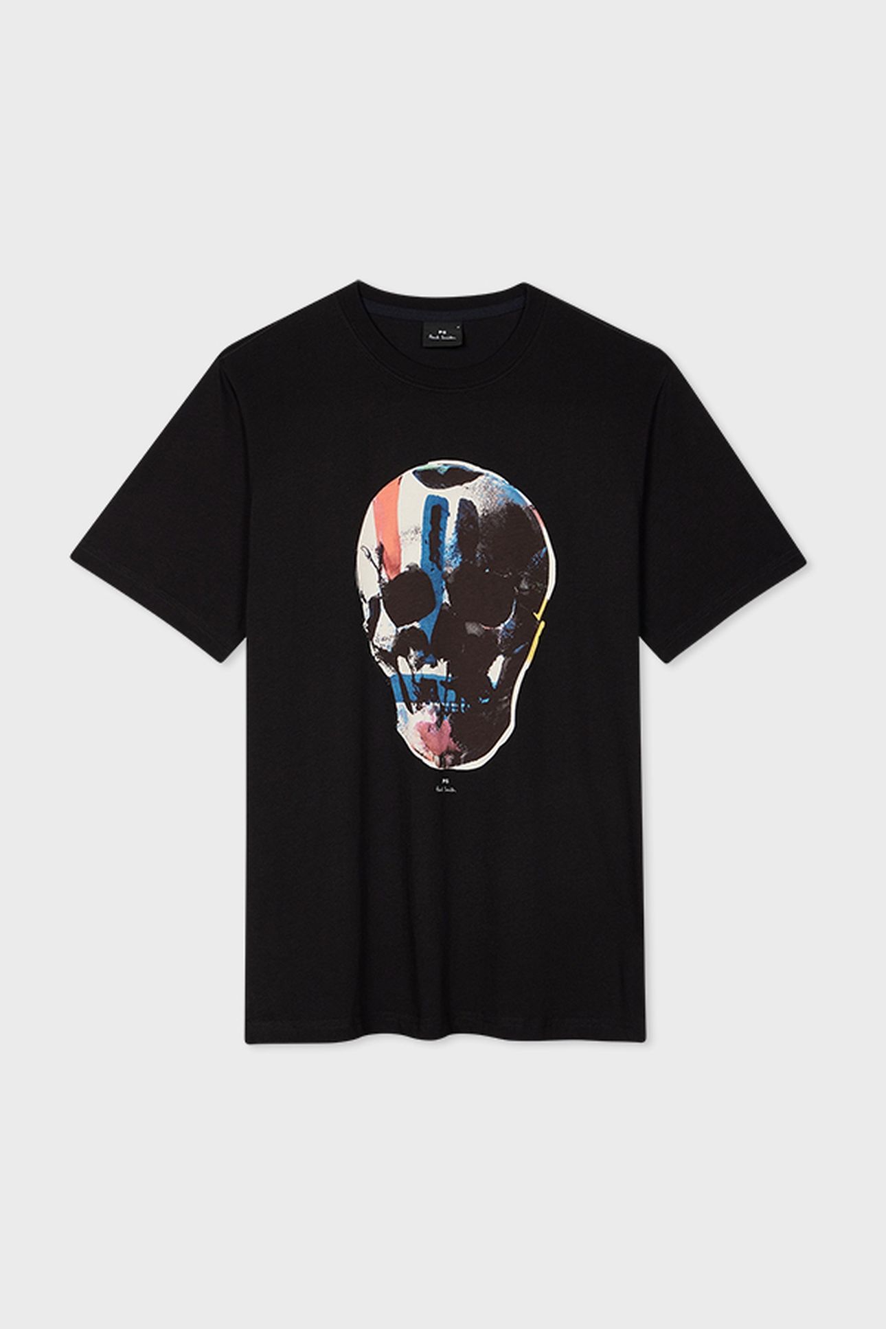 MENS REG FIT SS T SHIRT SKULL RED BLUE BLACK 2