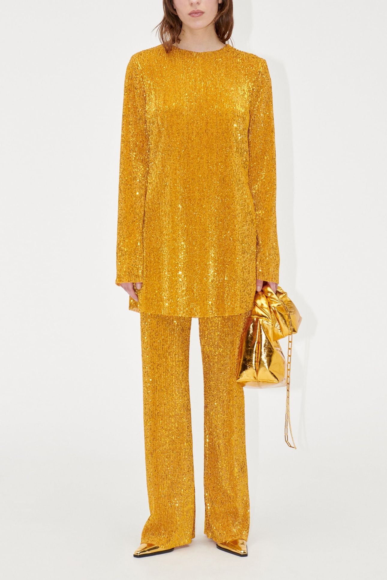 ODIS DRESS SHORT GOLD 1