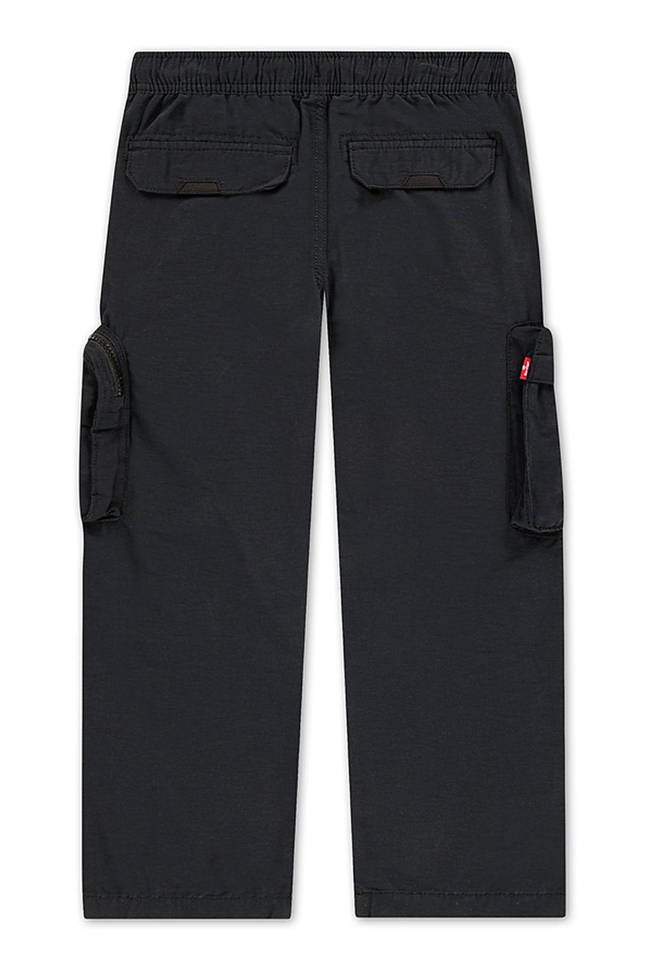 BOYS PARACHUTE CARGO PANTS JET BLACK 2
