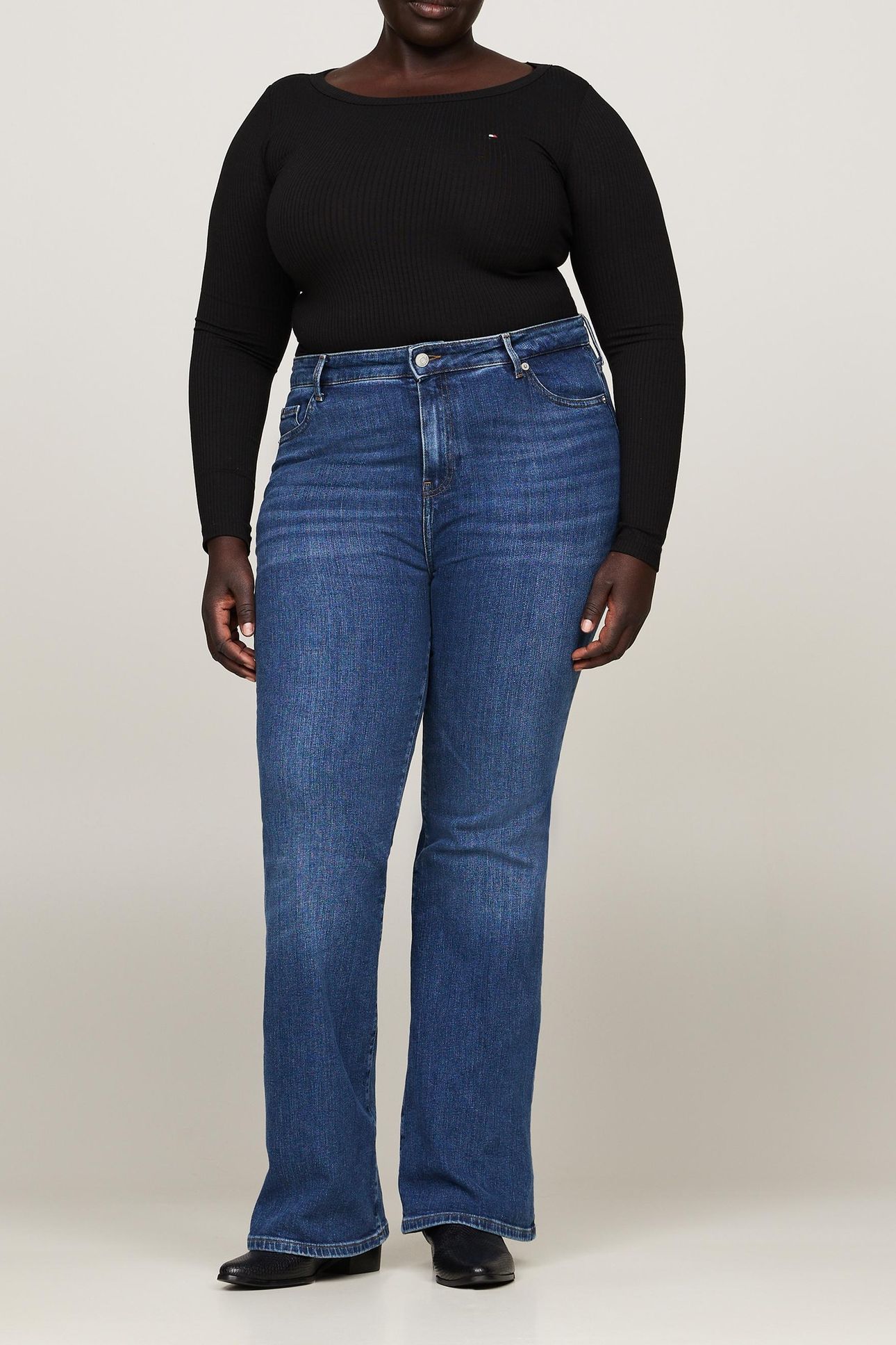 SLIM 5X2 RIB O-NECK LS BLACK 3