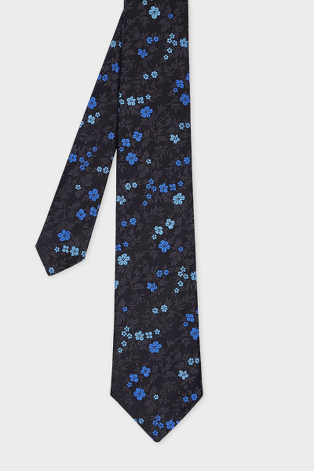 MEN TIE FLORAL BLACK 2