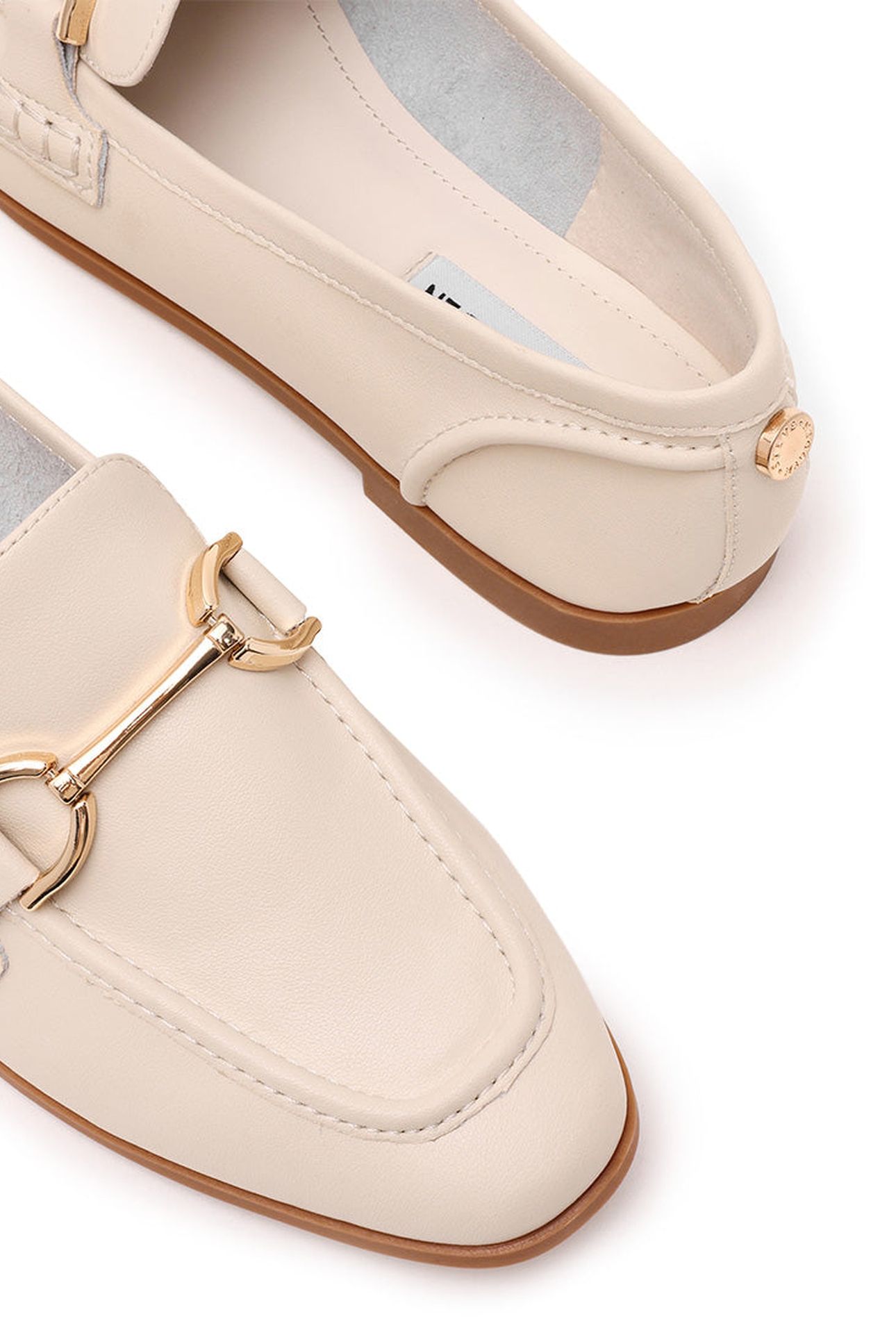 KELI FLAT SHOES BONE LEATHER 4