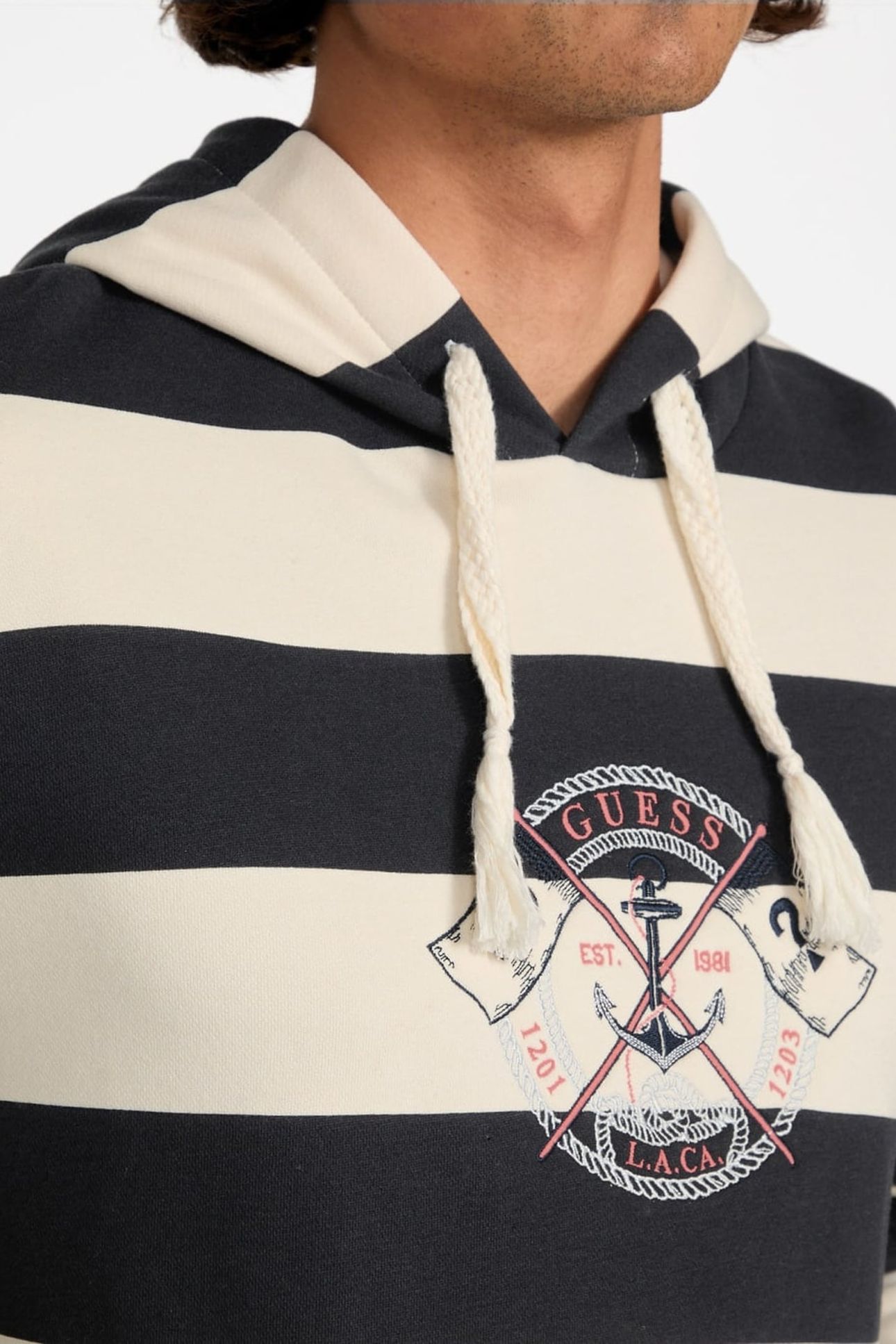 MARINA HOODIE SWEATS MARINA PRINTED STRIP 5