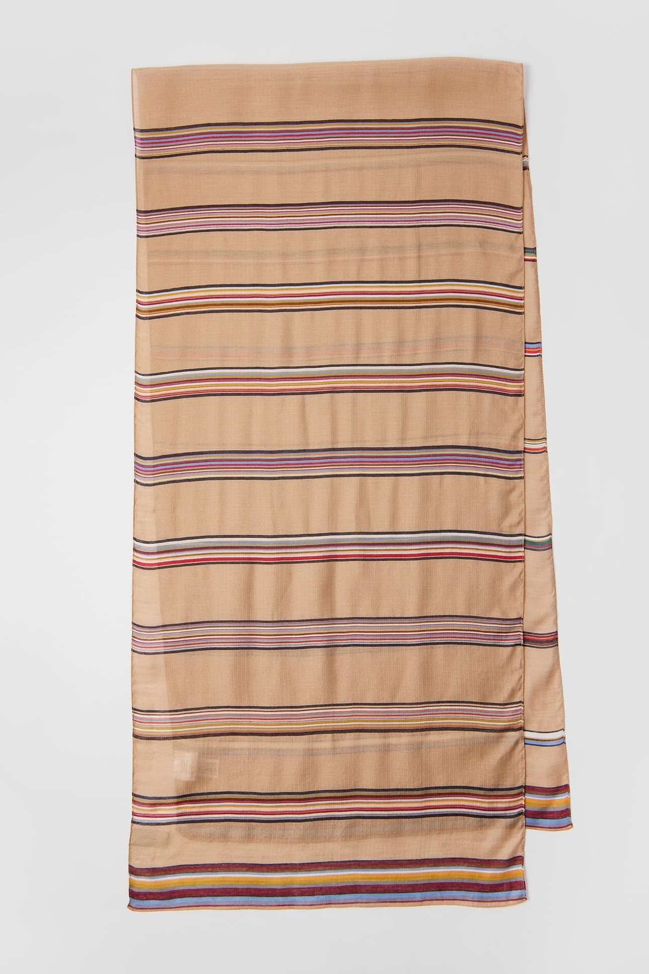 WOMEN SCARF SIGNT STRIPE SAND 2