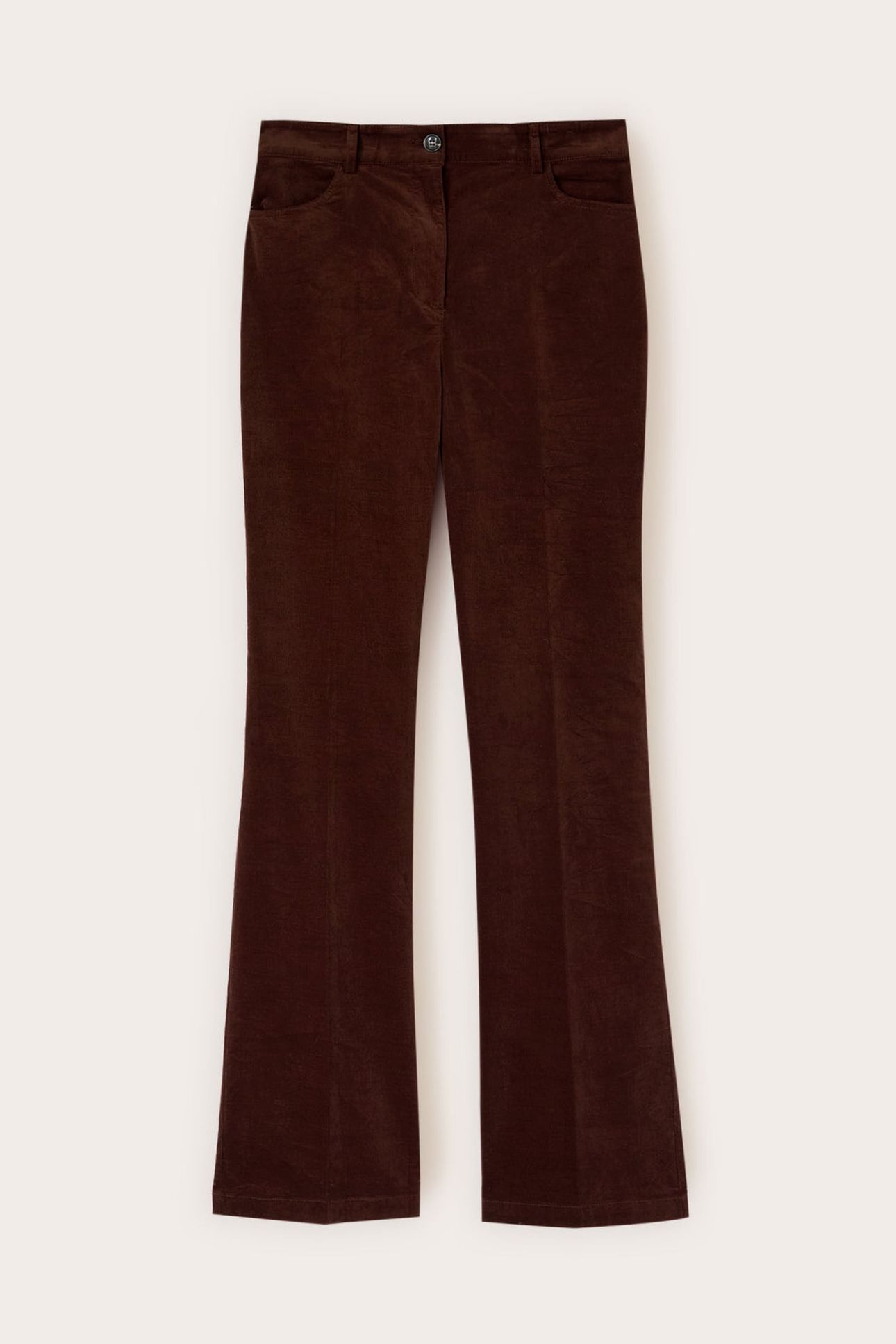 CORDUROY FLARE PANTS BROWN 4