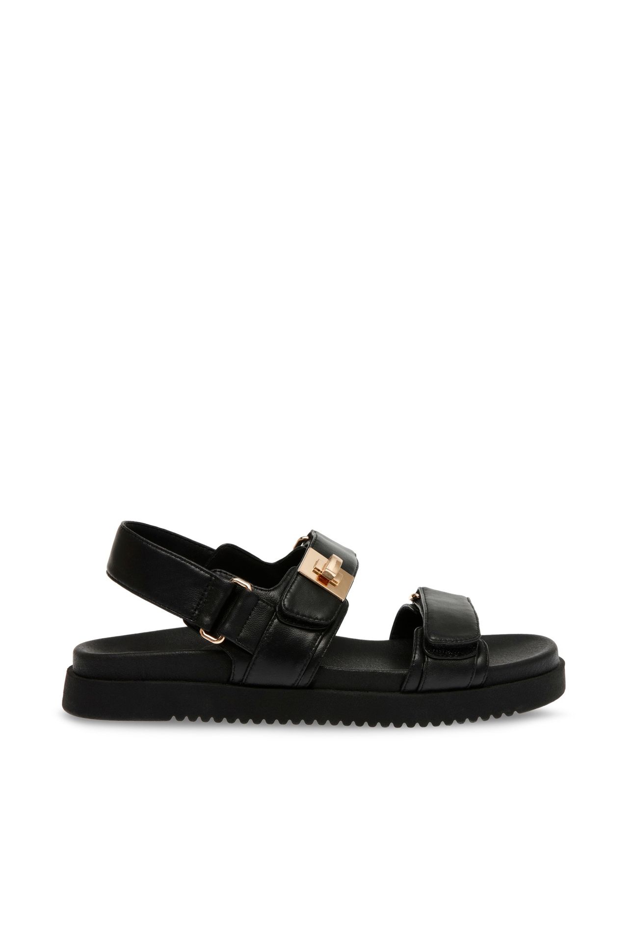 MONA SANDALS BLACK LEATHER 1