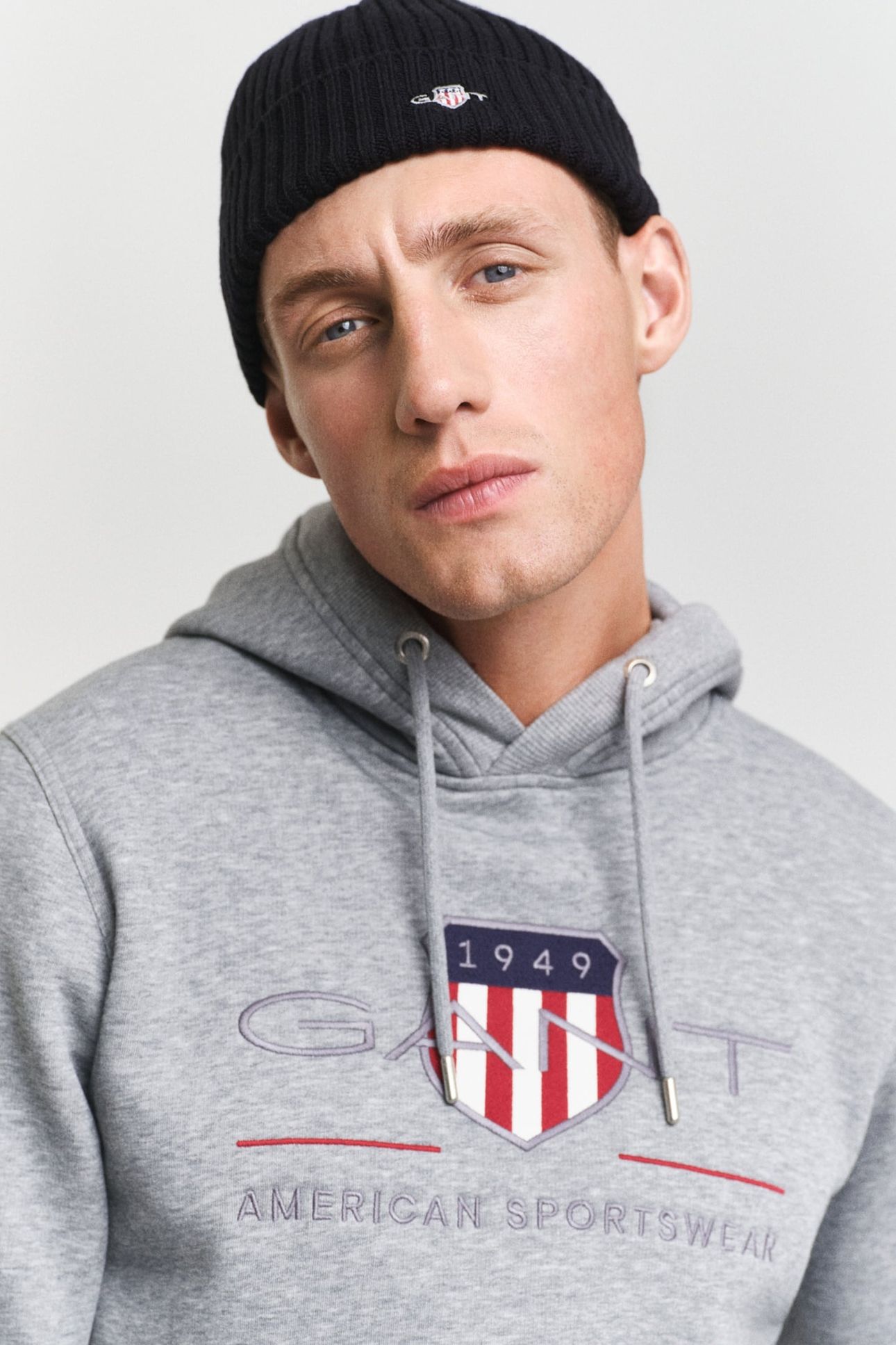 ARCHIVE SHIELD HOODIE GREY MELANGE 10