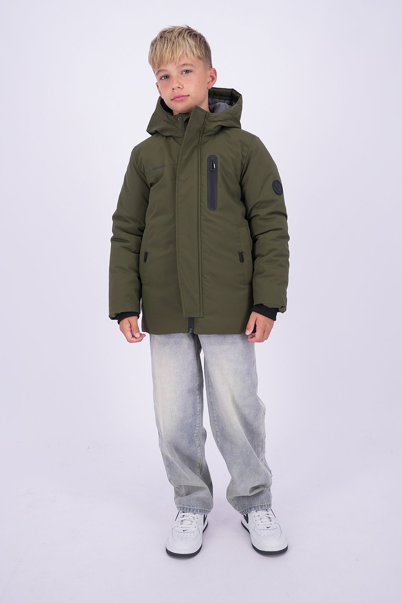 BOYS TELDO JACKET OUTDOOR DARK ARMY GREEN 1