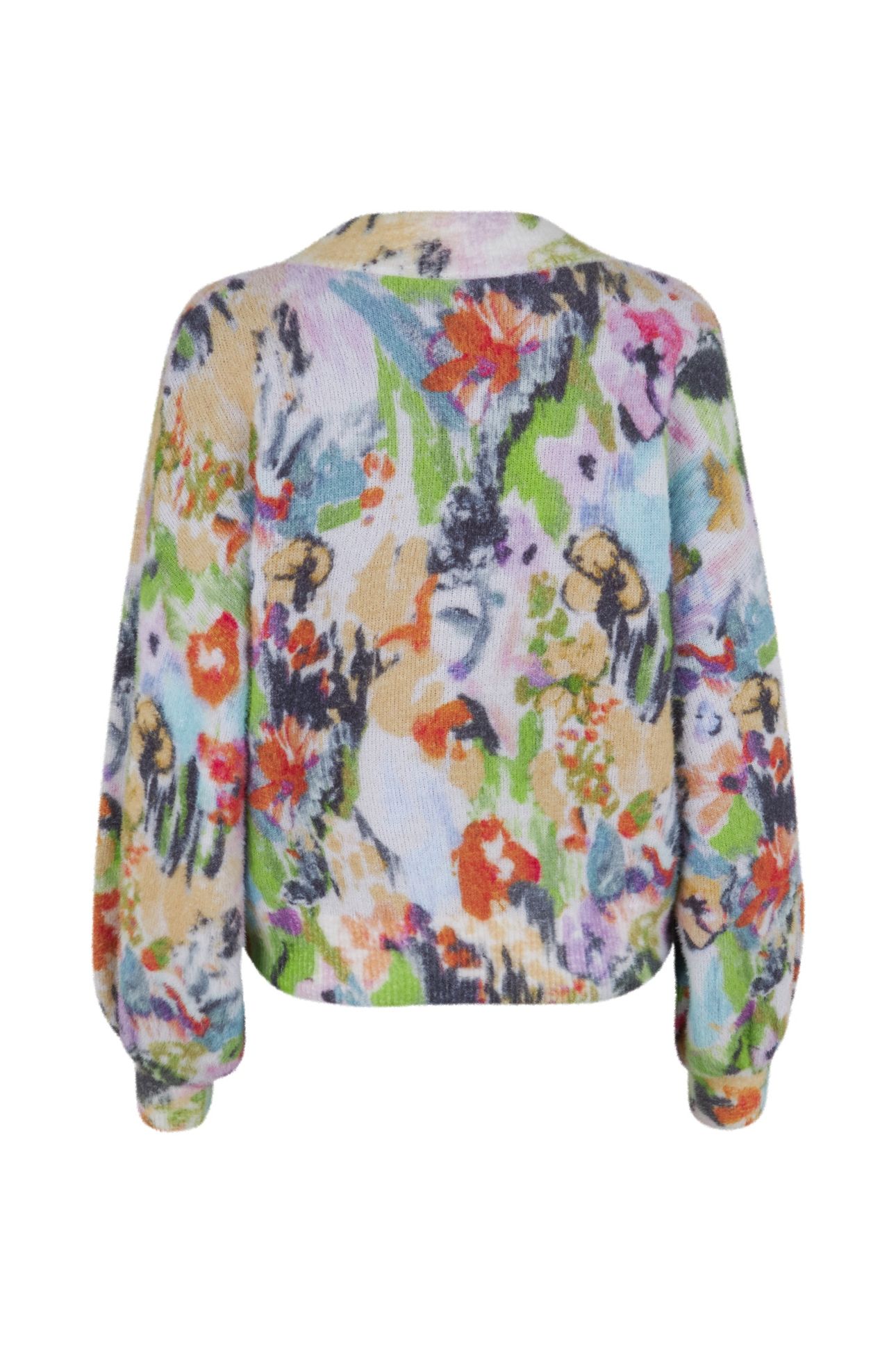 ADONIS FLUFFY PRINTED KNIT ABSTRACT FLORAL 4