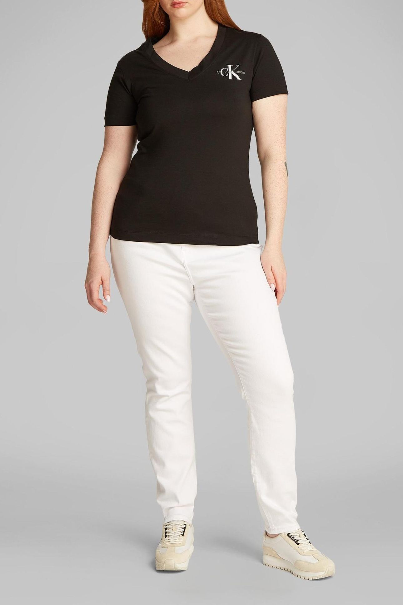 PLUS 2-PACK MONOLOGO TEE MOONBEAM/BLACK 4
