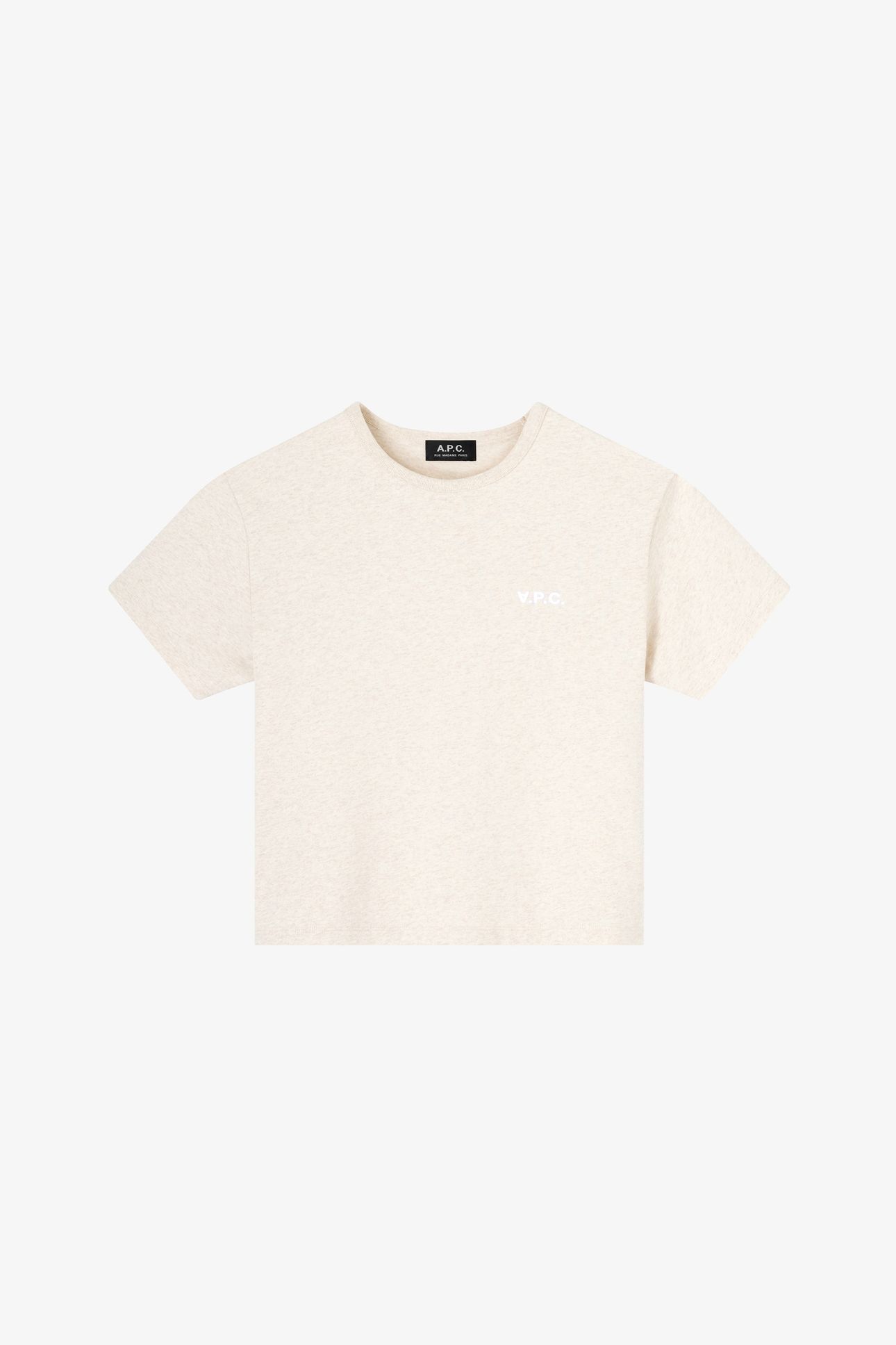 T-SHIRT BOXY SMALL HEATHERED ECRU/ECRU 4