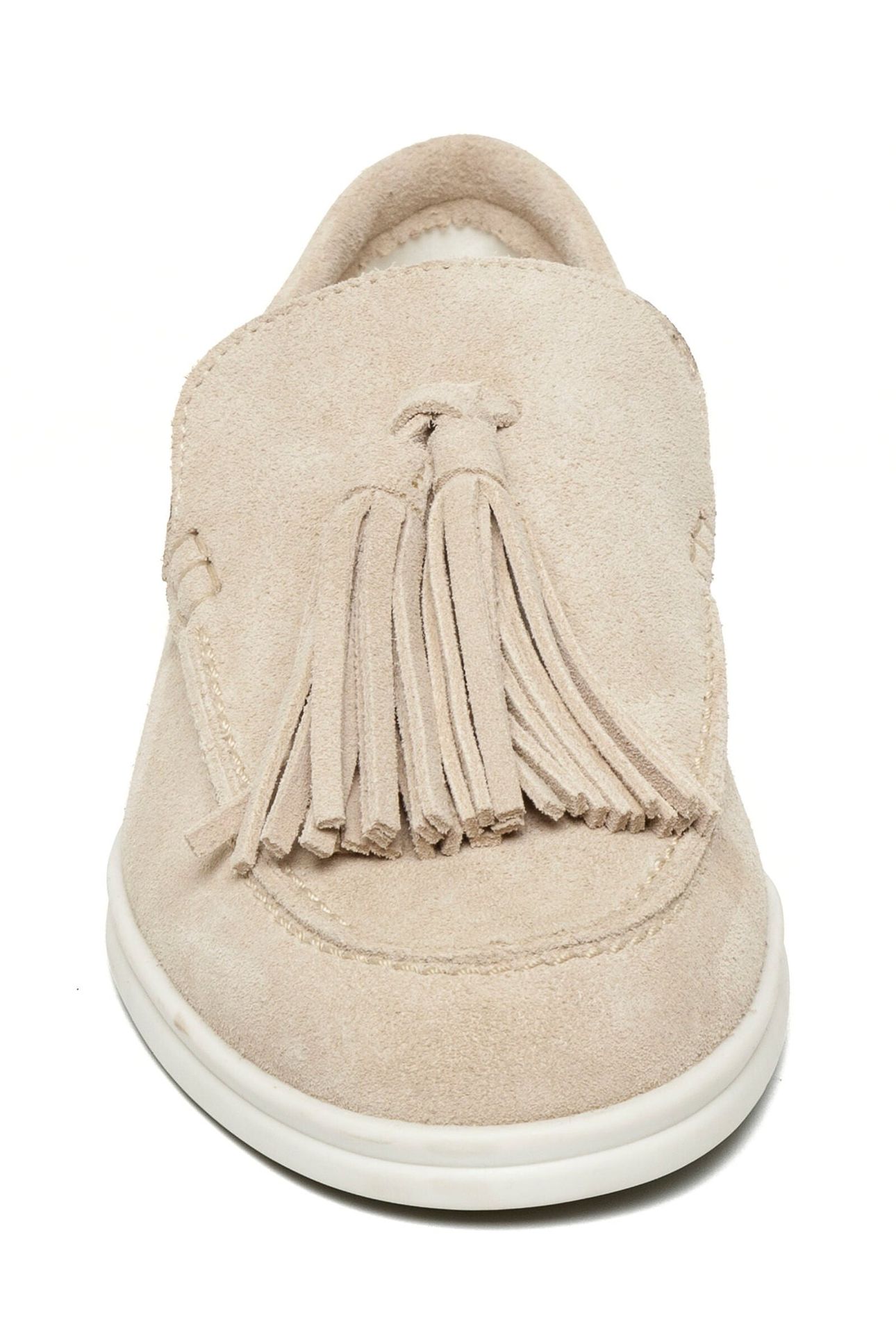 OJANE FLAT SHOES BEIGE SUEDE 5