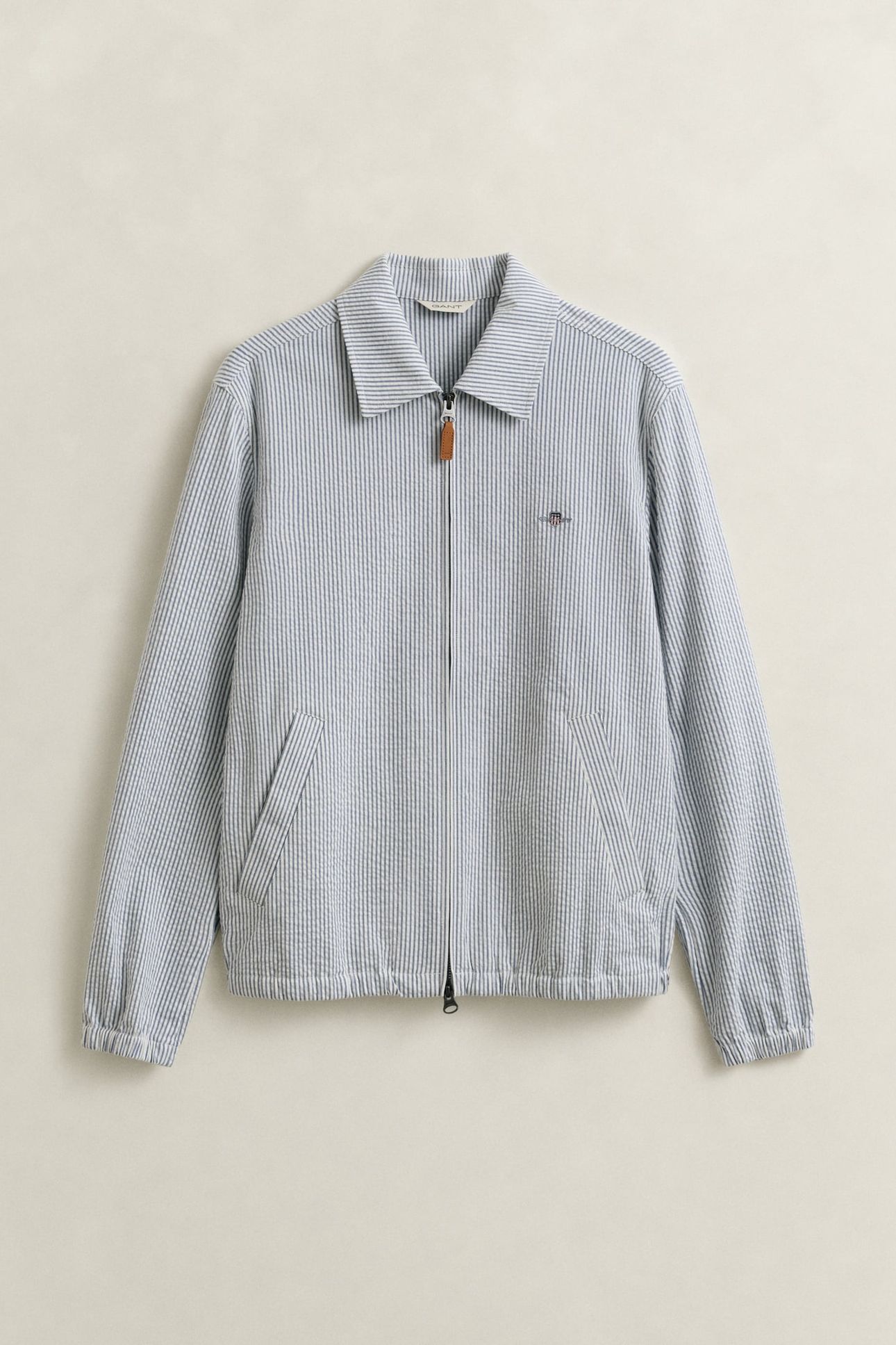 SEERSUCKER WINDCHEATER JACKET VINTAGE BLUE 4
