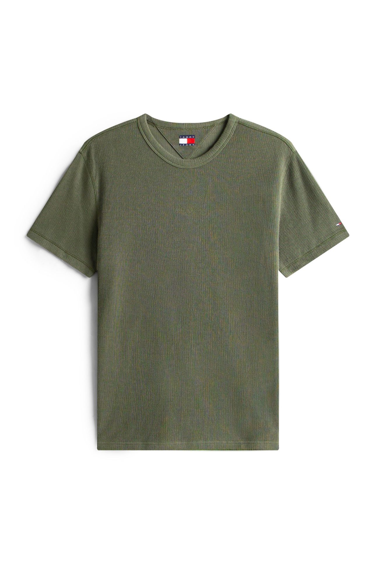 TJM SLIM WAFFLE TEE PEWTER GREEN 4