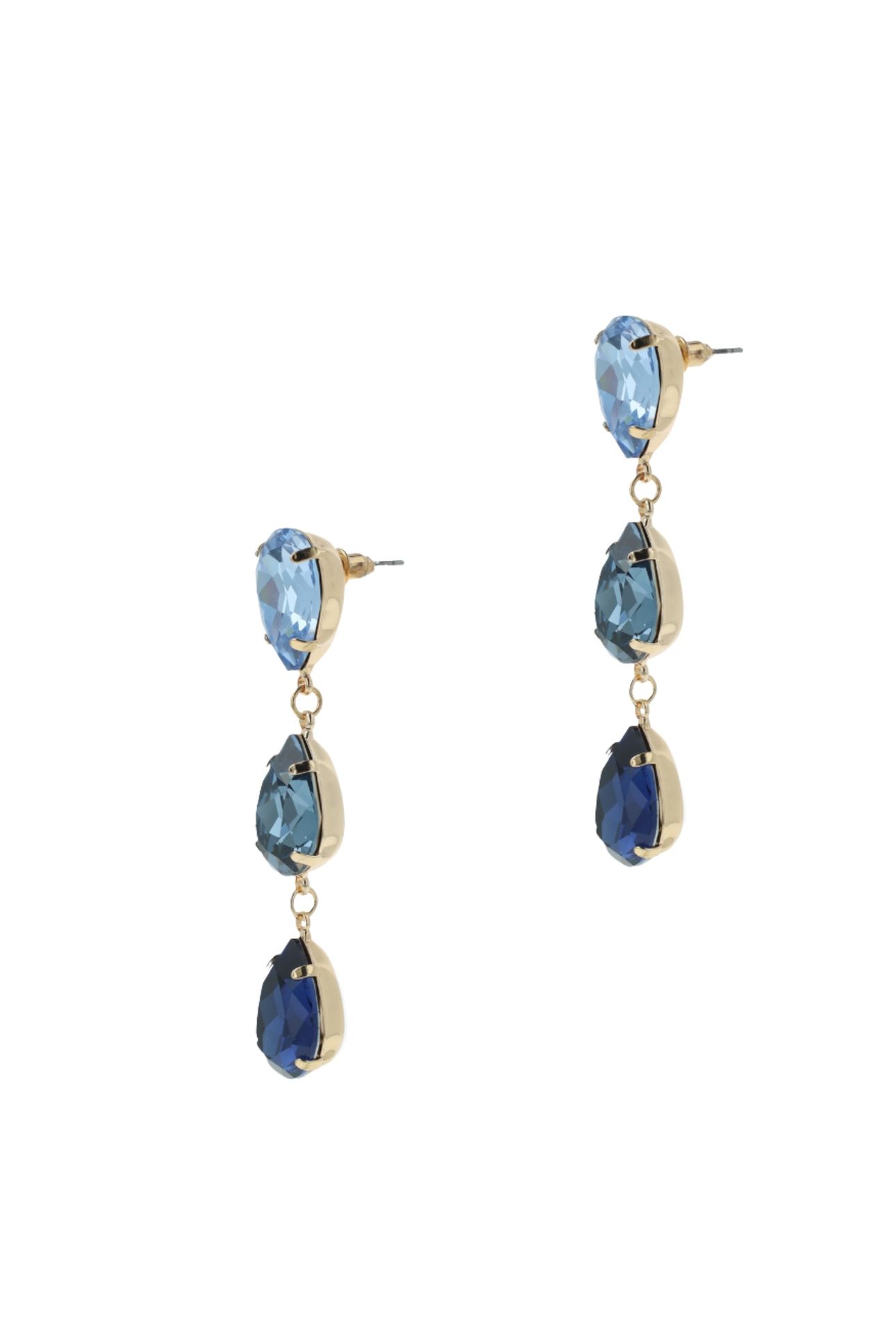 TRIPLE DROP EARHANGERS BLUE BLUE 2