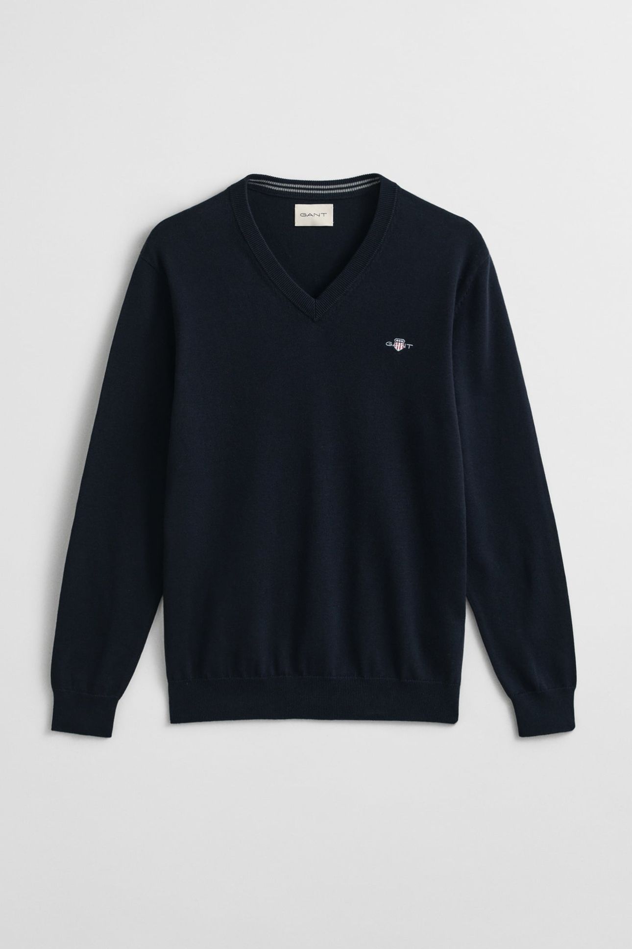 CLASSIC COTTON V-NECK EVENING BLUE 7