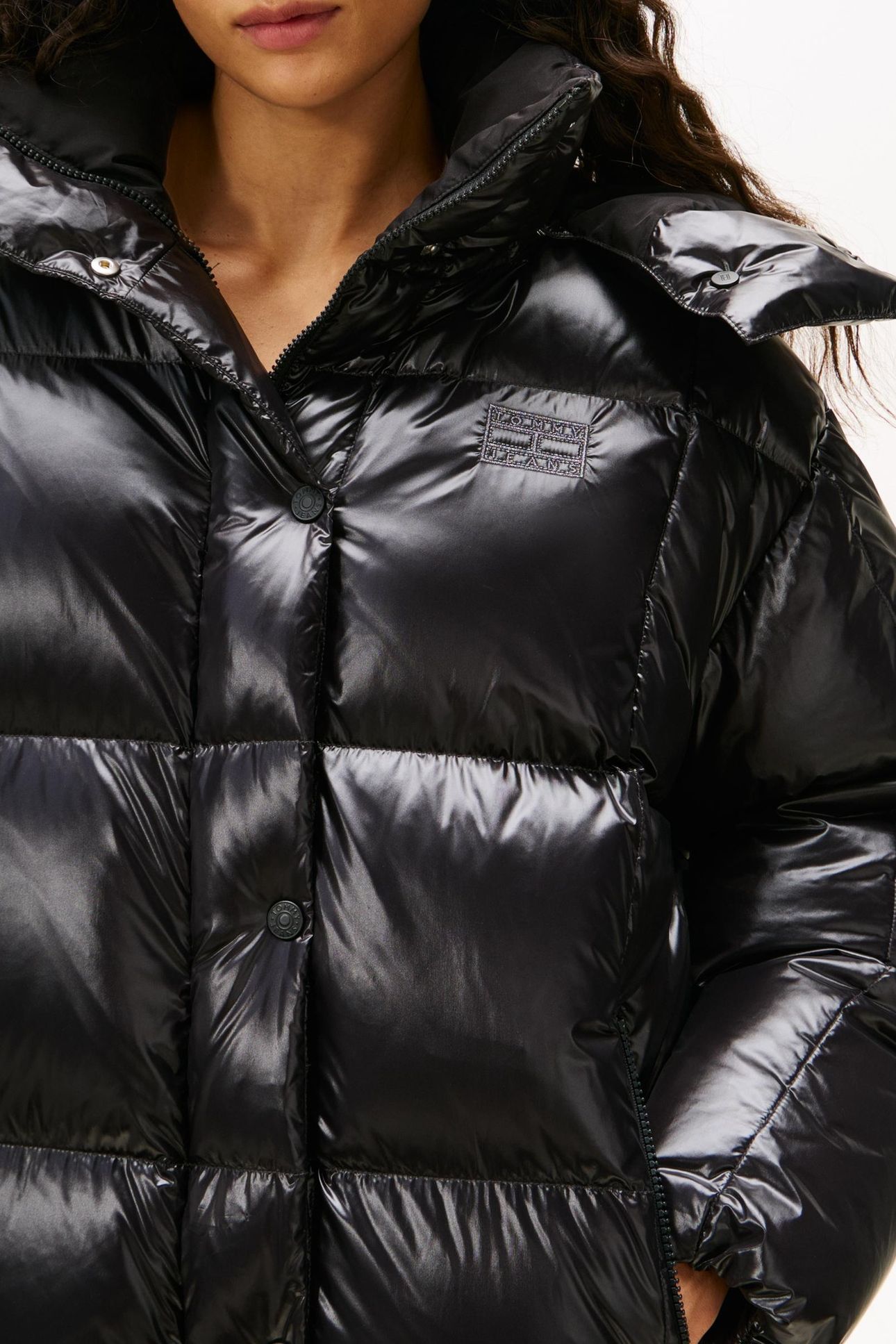 TJW ALASKA GRID SHNY COAT BLACK 6