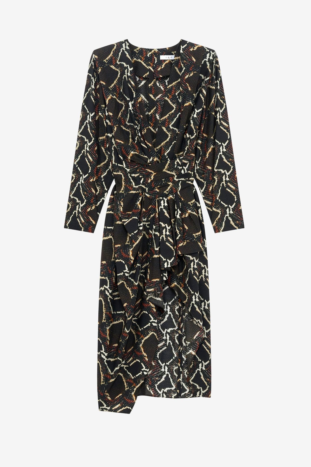 AURELIE DRESS BLACK/BROWN 4