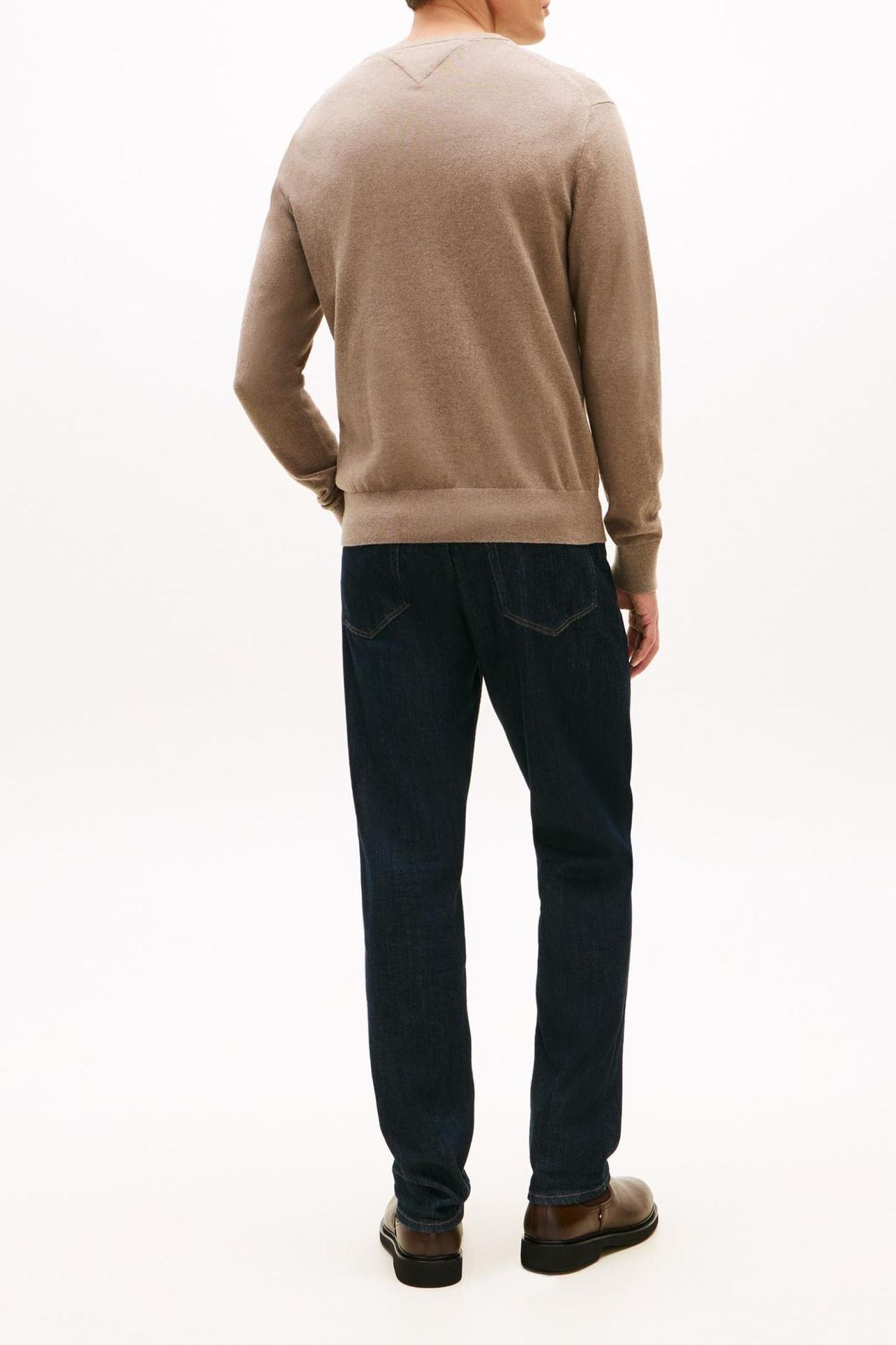 PIMA COTTON CASHMERE SWEATER COASTAL TAUPE HEATHER 2