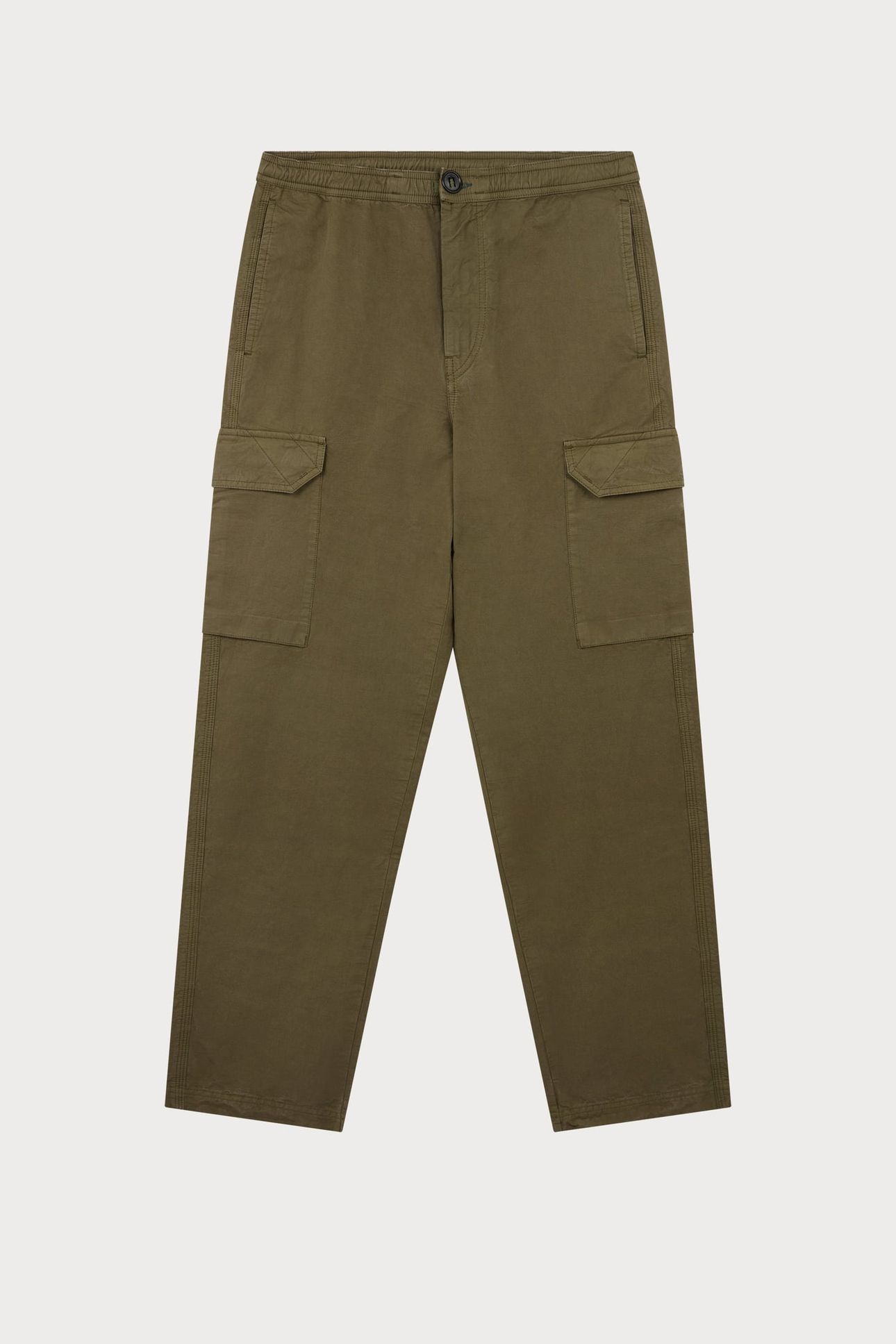 MENSBUTTON PKT CARGO MILITARY GREEN 4