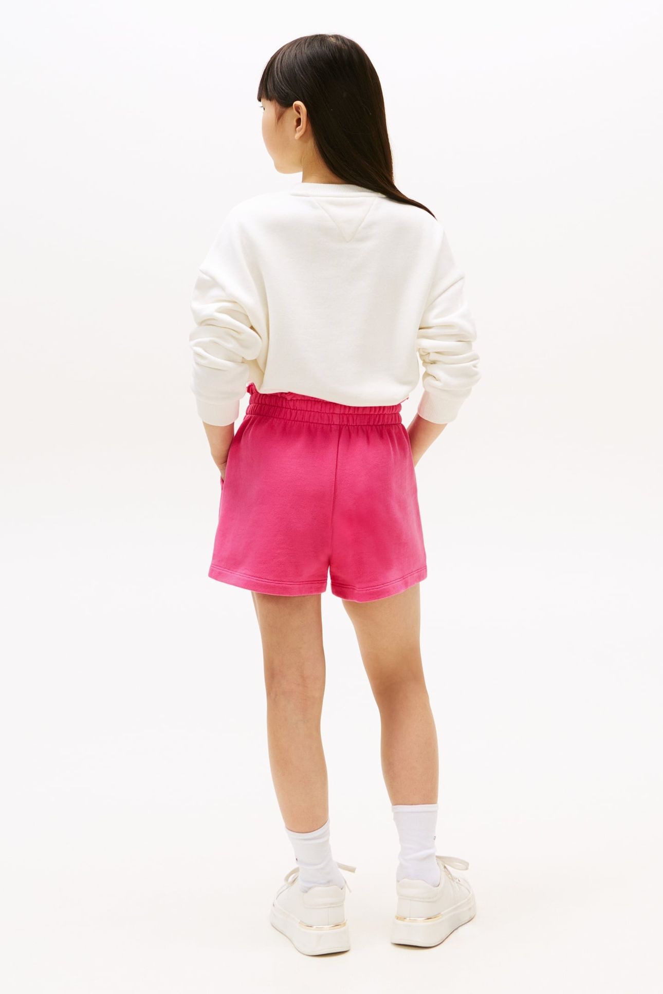 GIRLS TOMMY TONAL FLAG JEWEL PINK 2