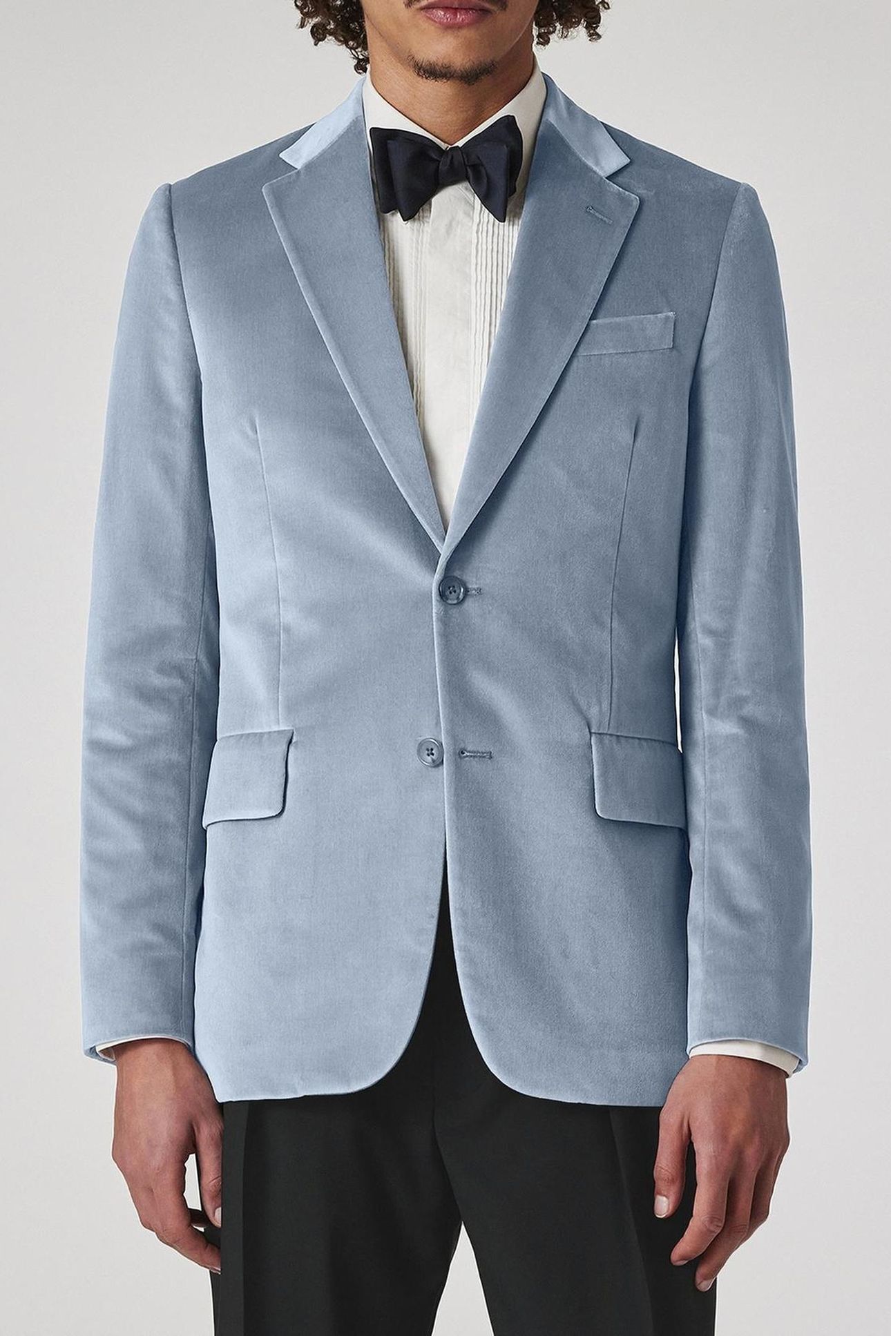 MENS TAILORED FIT 2 BUTTON JACKET LIGHT BLUE 1